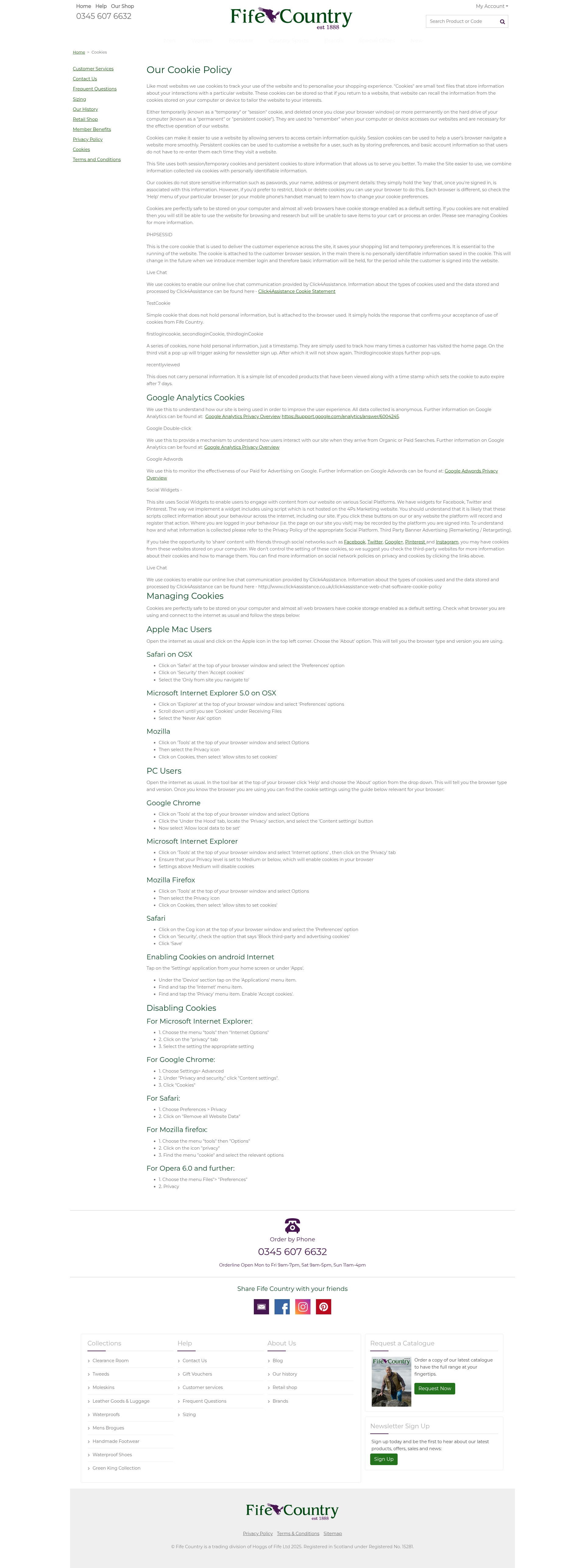 Screenshot of www.fifecountry.co.uk