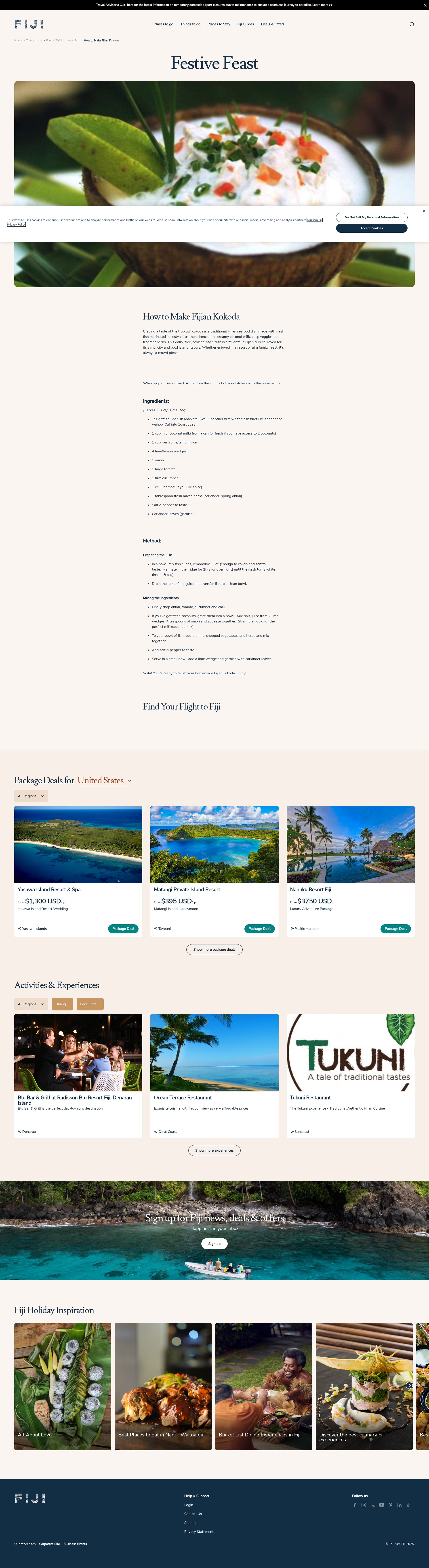 Screenshot of www.fiji.travel