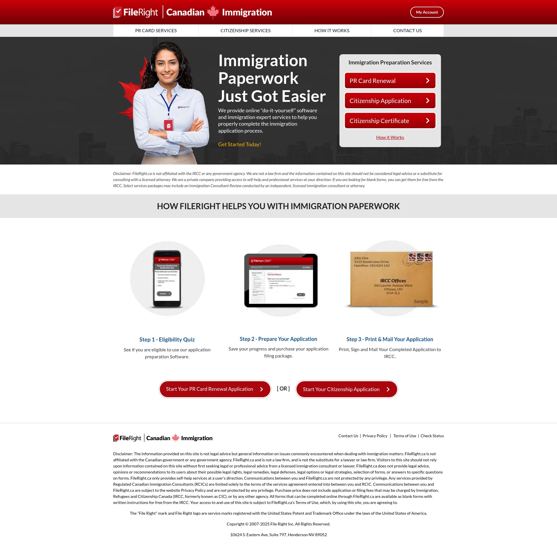 Screenshot of www.fileright.ca