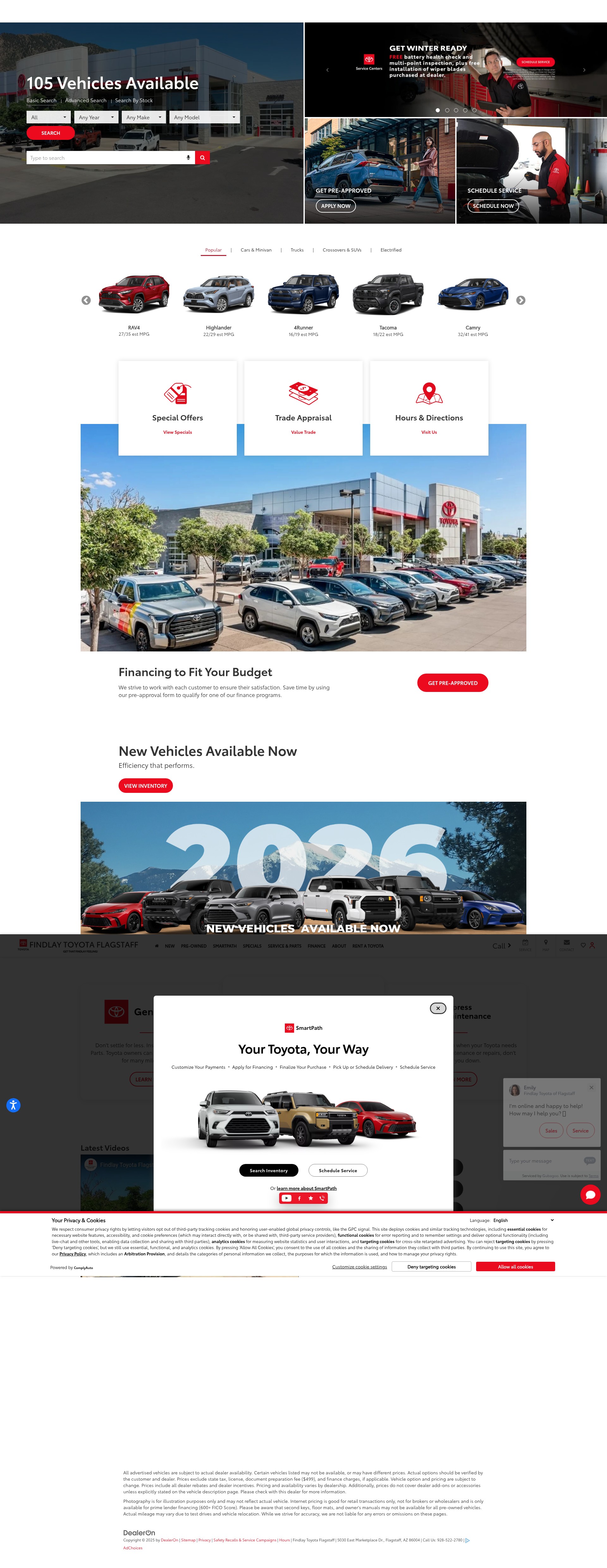 Screenshot of www.findlaytoyotaflagstaff.net