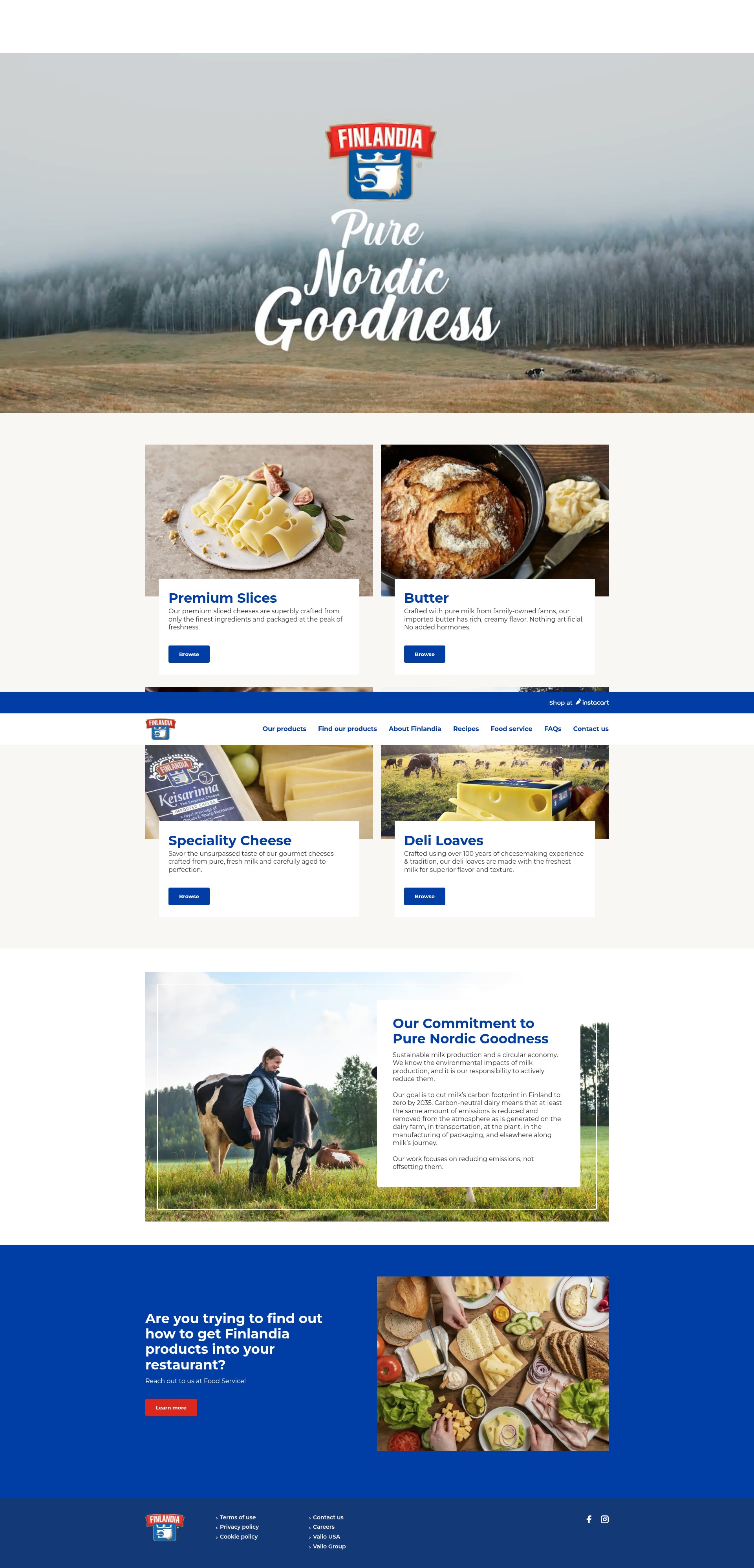Screenshot of www.finlandiacheese.com
