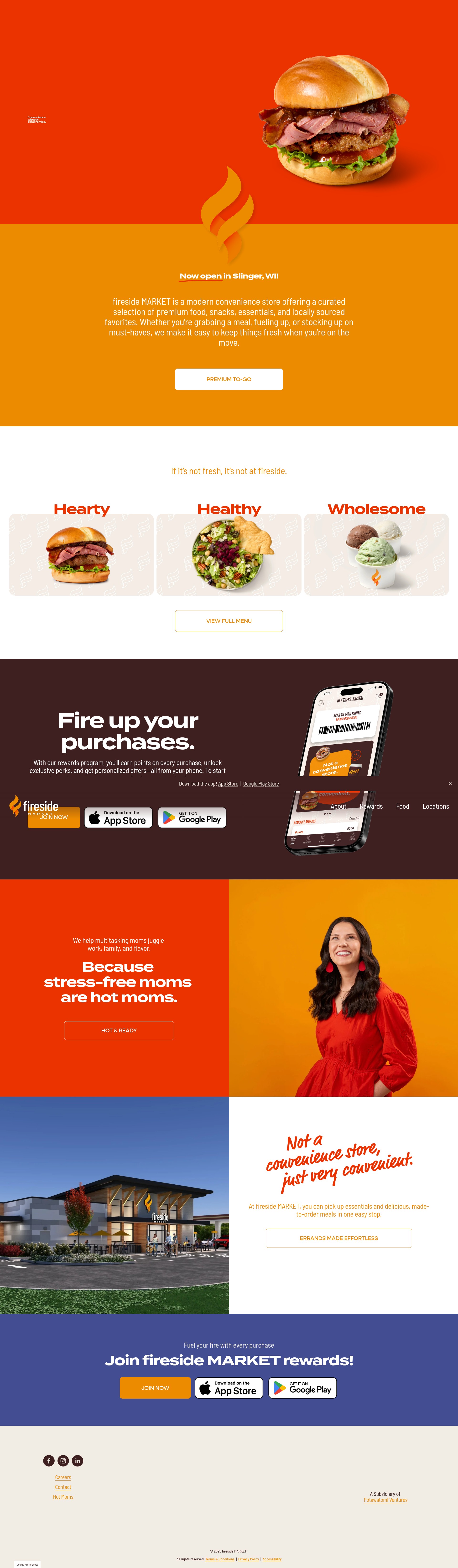 Screenshot of www.firesidemarket.com