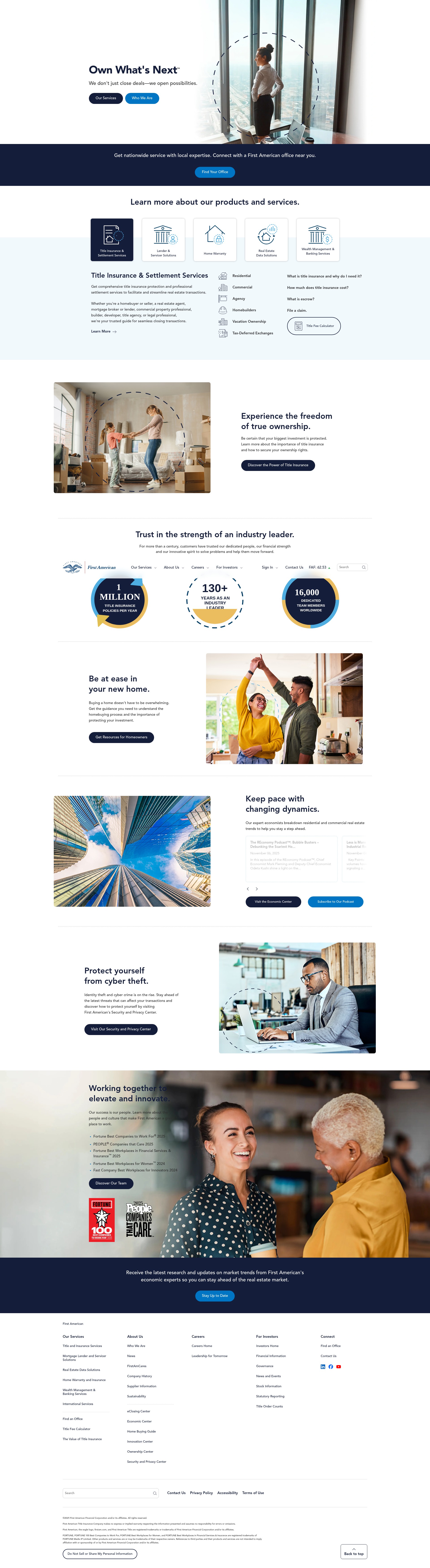 Screenshot of www.firstam.com