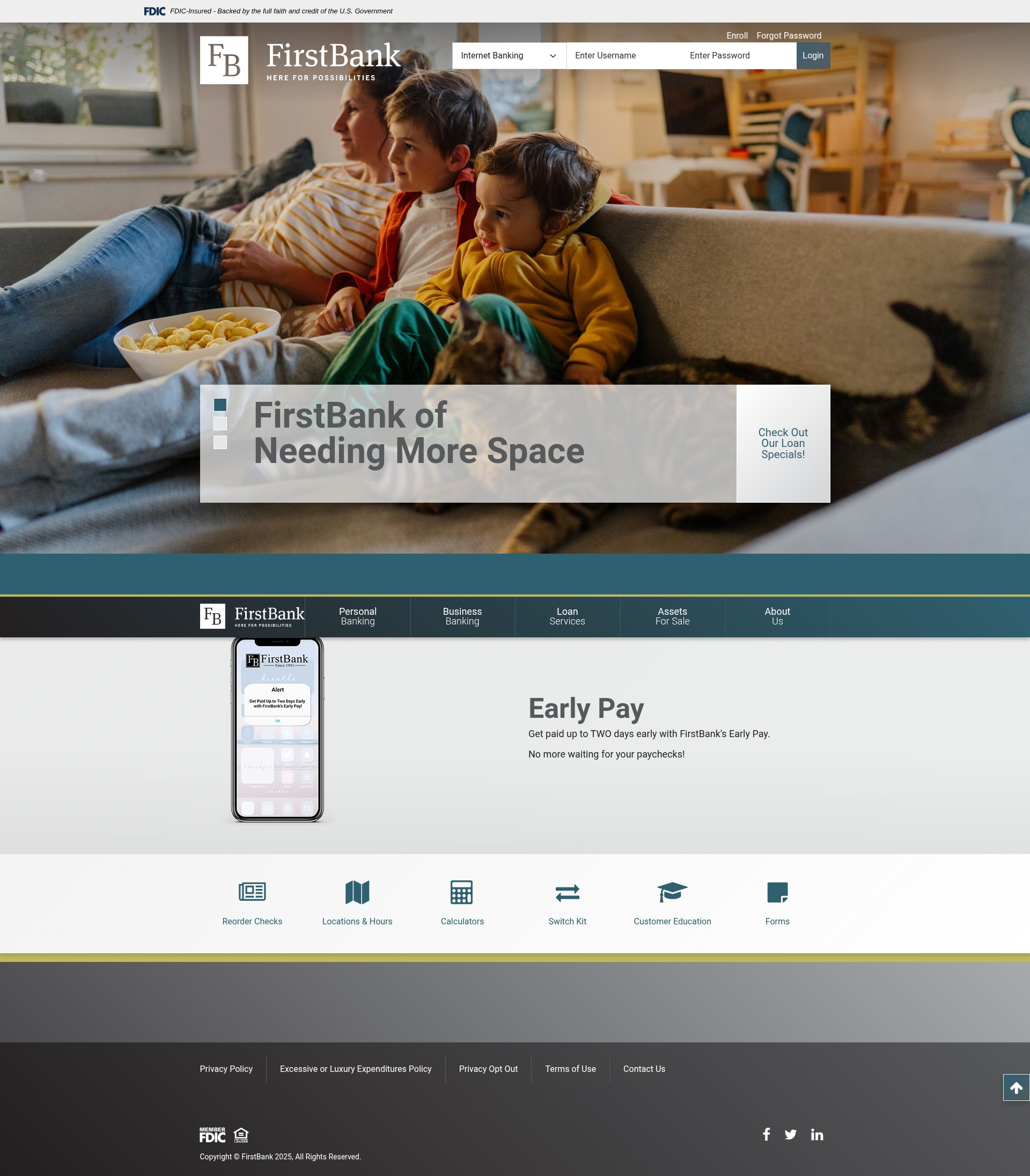 Screenshot of www.firstbank-ok.com