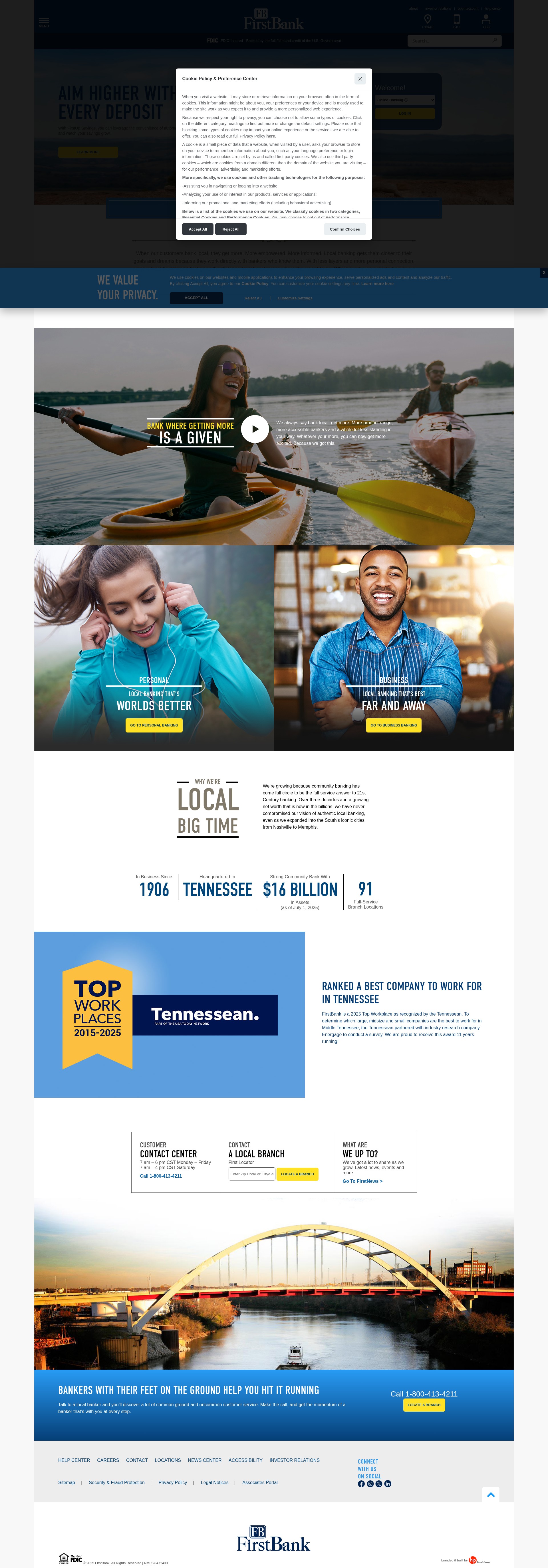 Screenshot of www.firstbankonline.com
