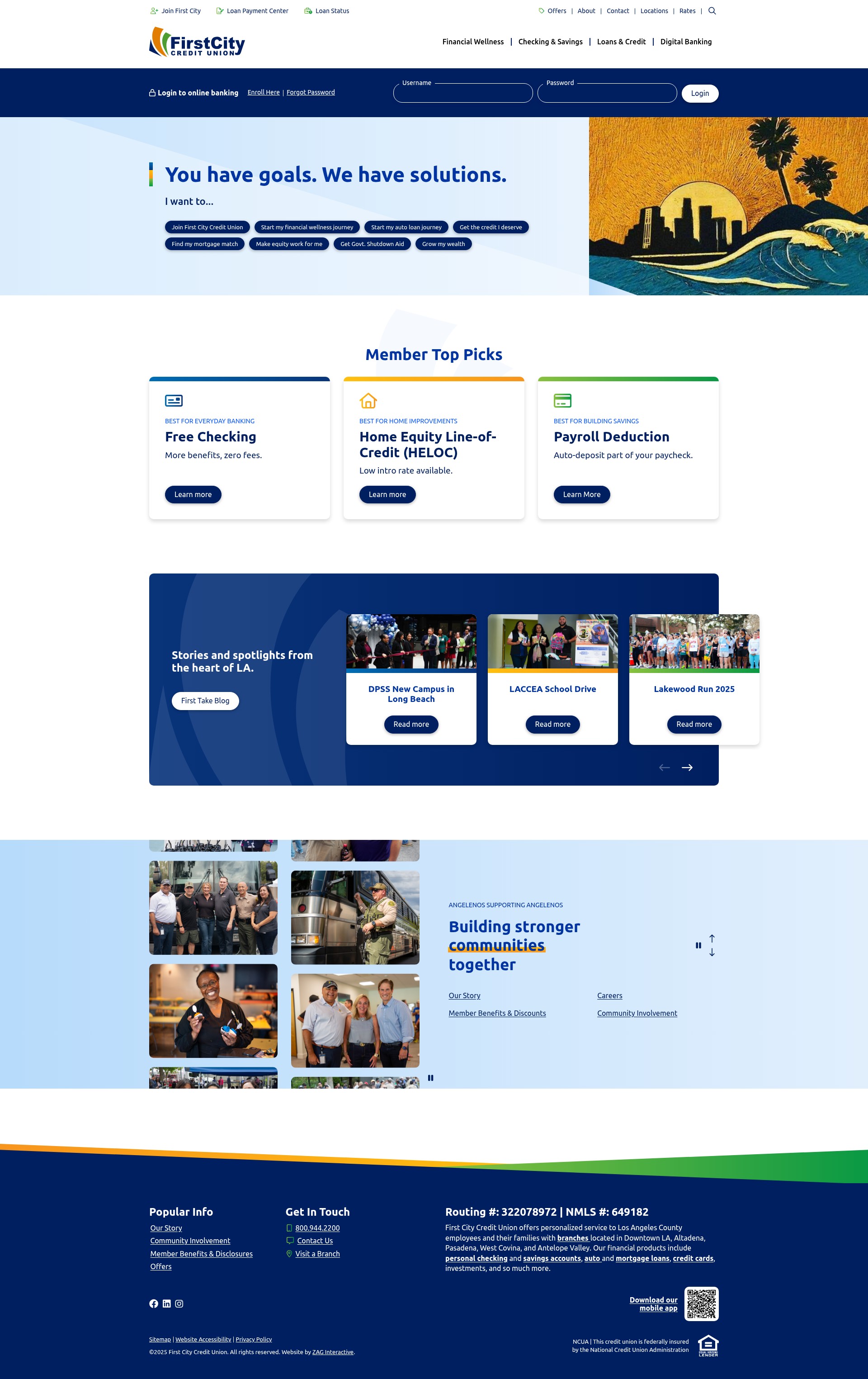 Screenshot of www.firstcitycu.org