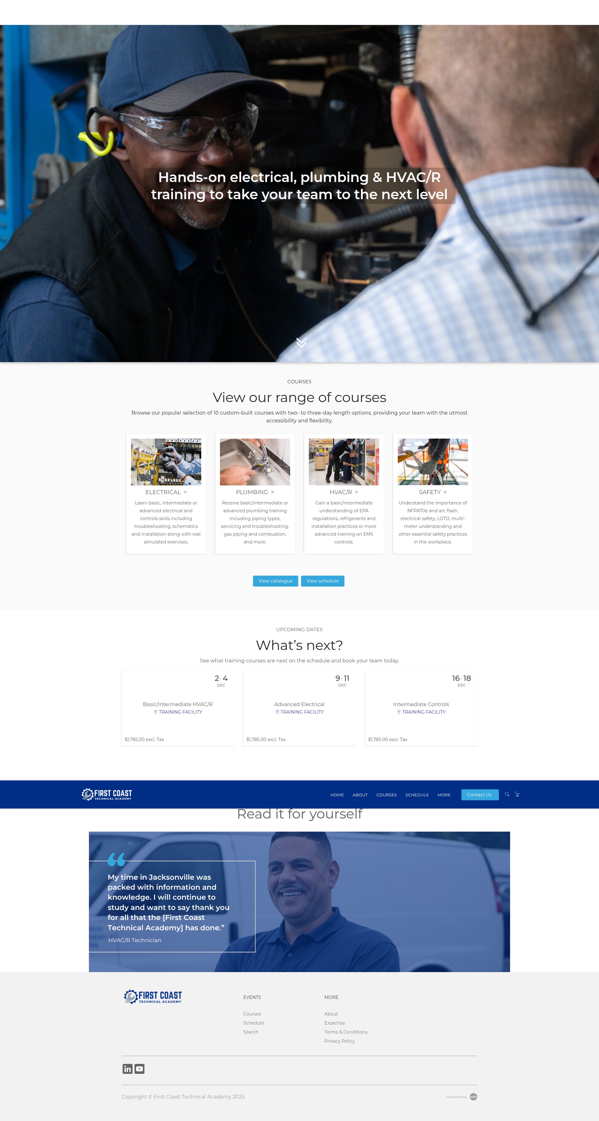Screenshot of www.firstcoasttechnicalacademy.com
