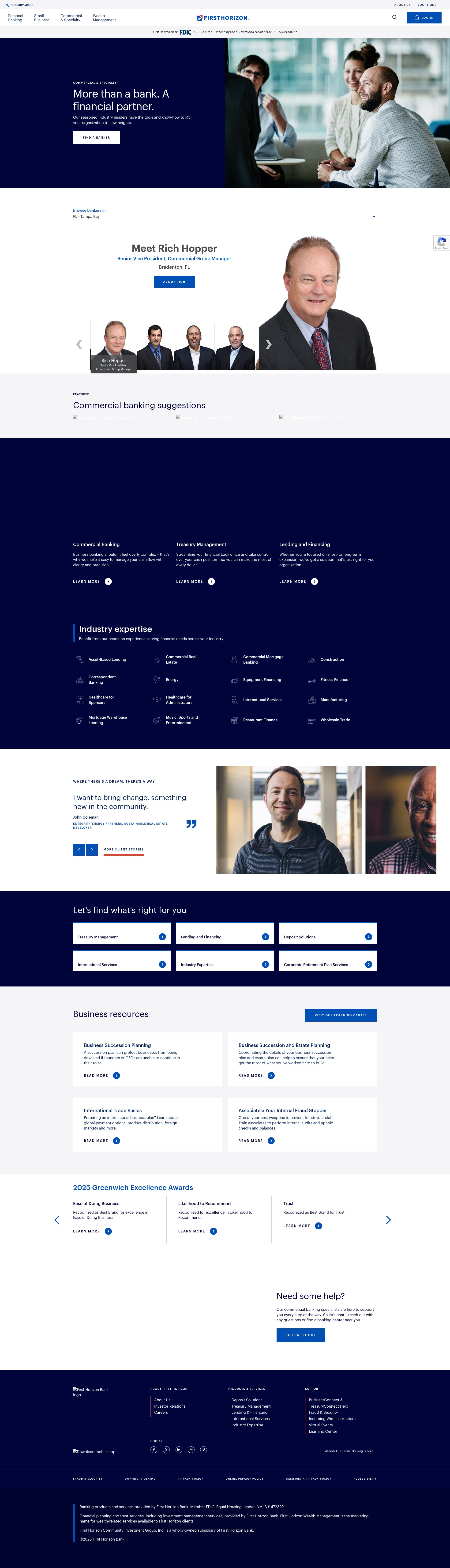 Screenshot of www.firsthorizon.com