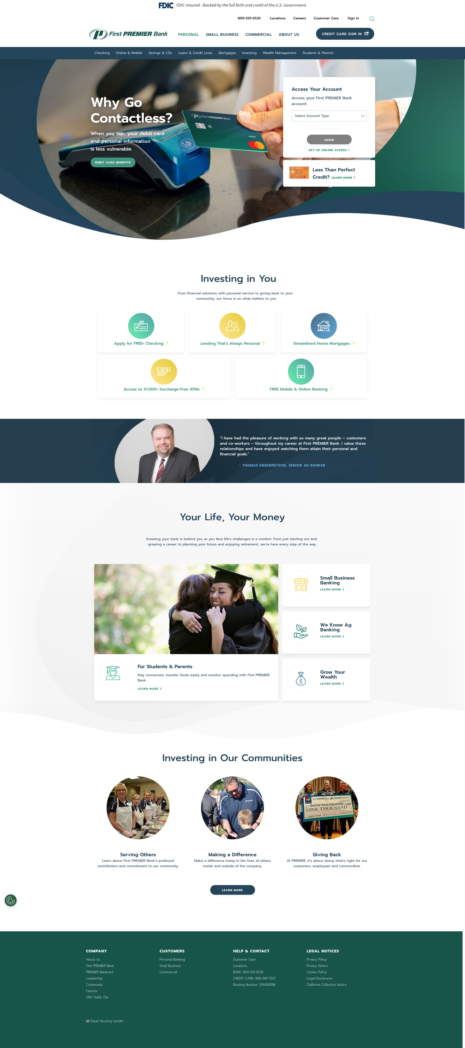Screenshot of www.firstpremier.com