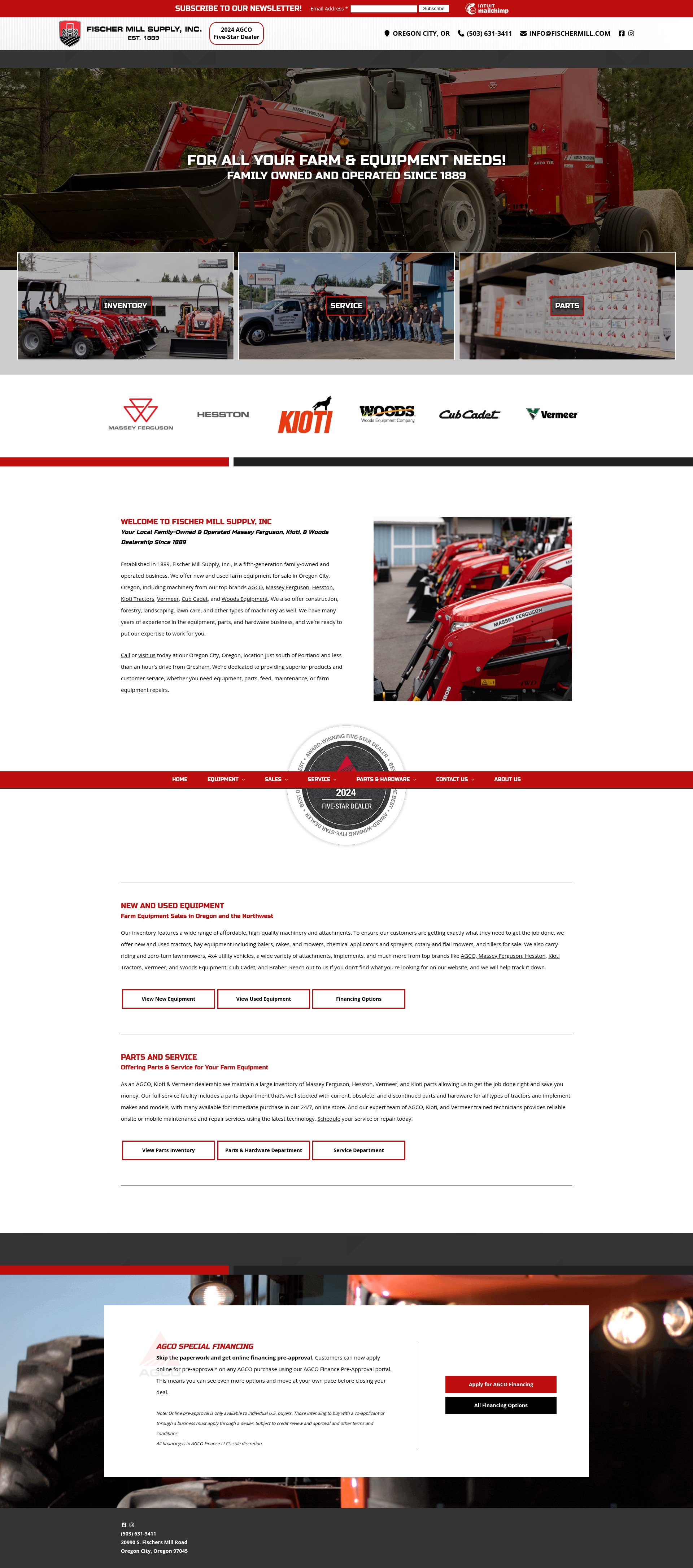 Screenshot of www.fischermillsupply.com