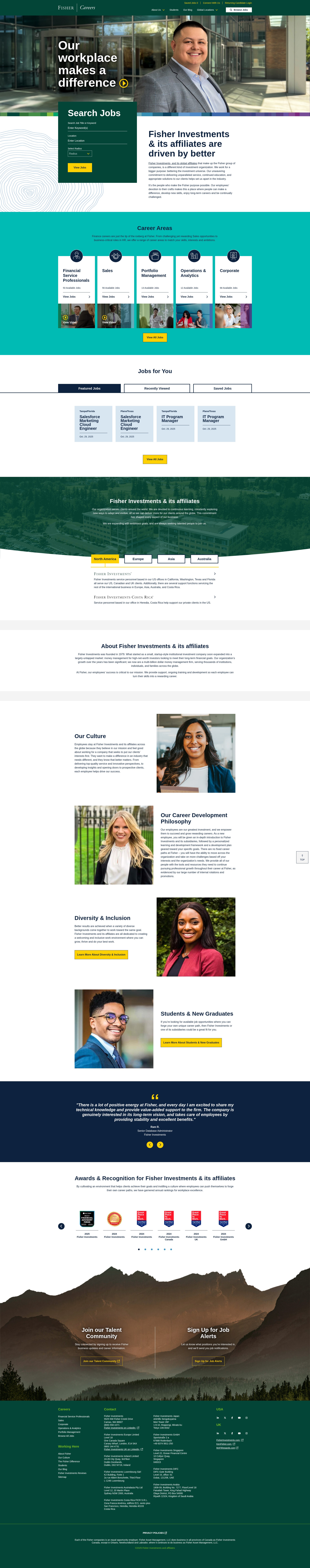 Screenshot of www.fishercareers.com