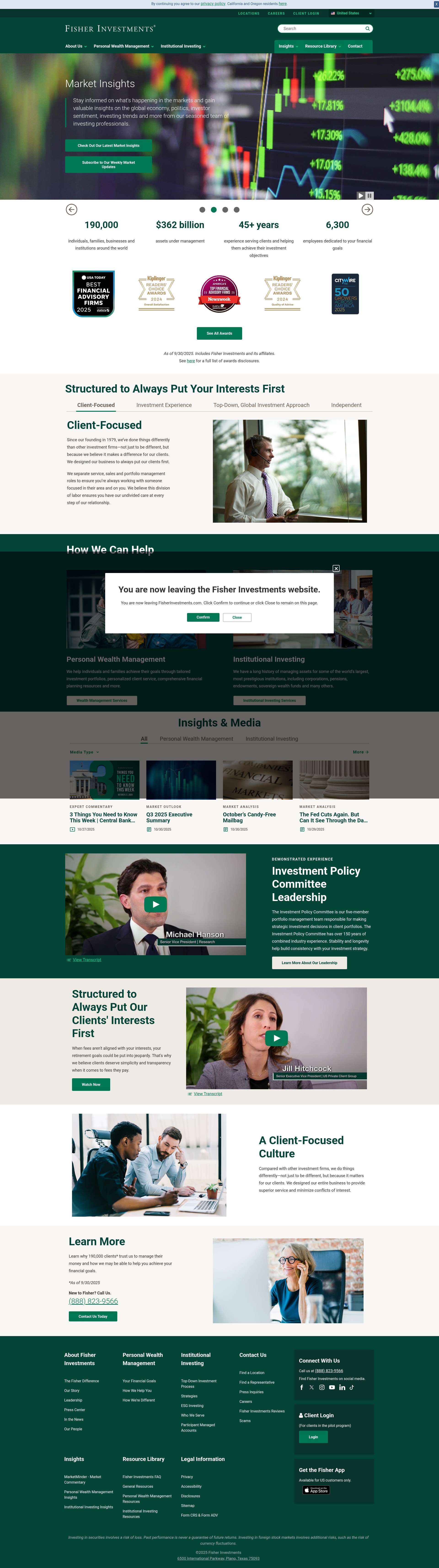 Screenshot of www.fisherinvestments.com
