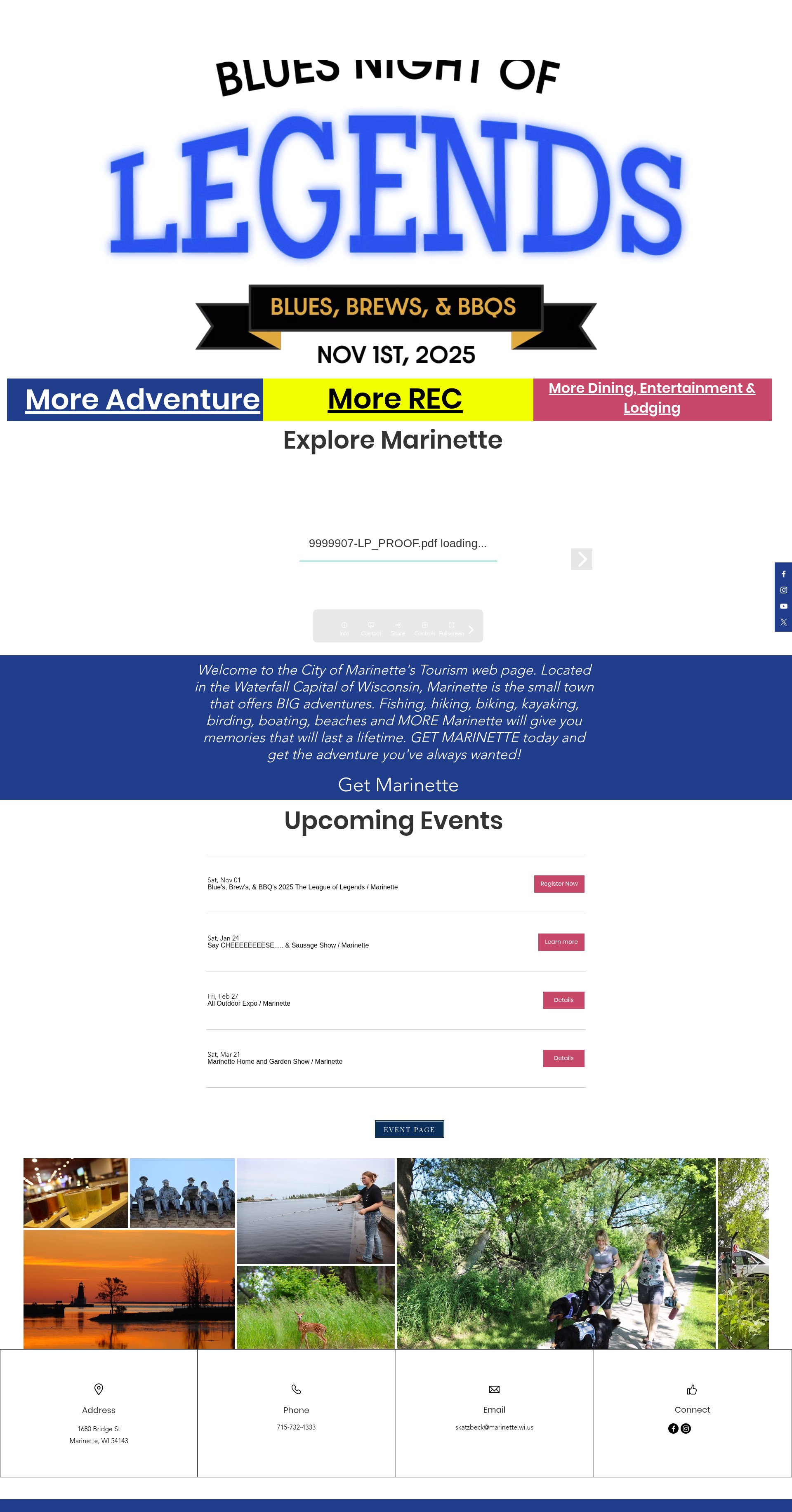 Screenshot of www.fishonmarinette.com