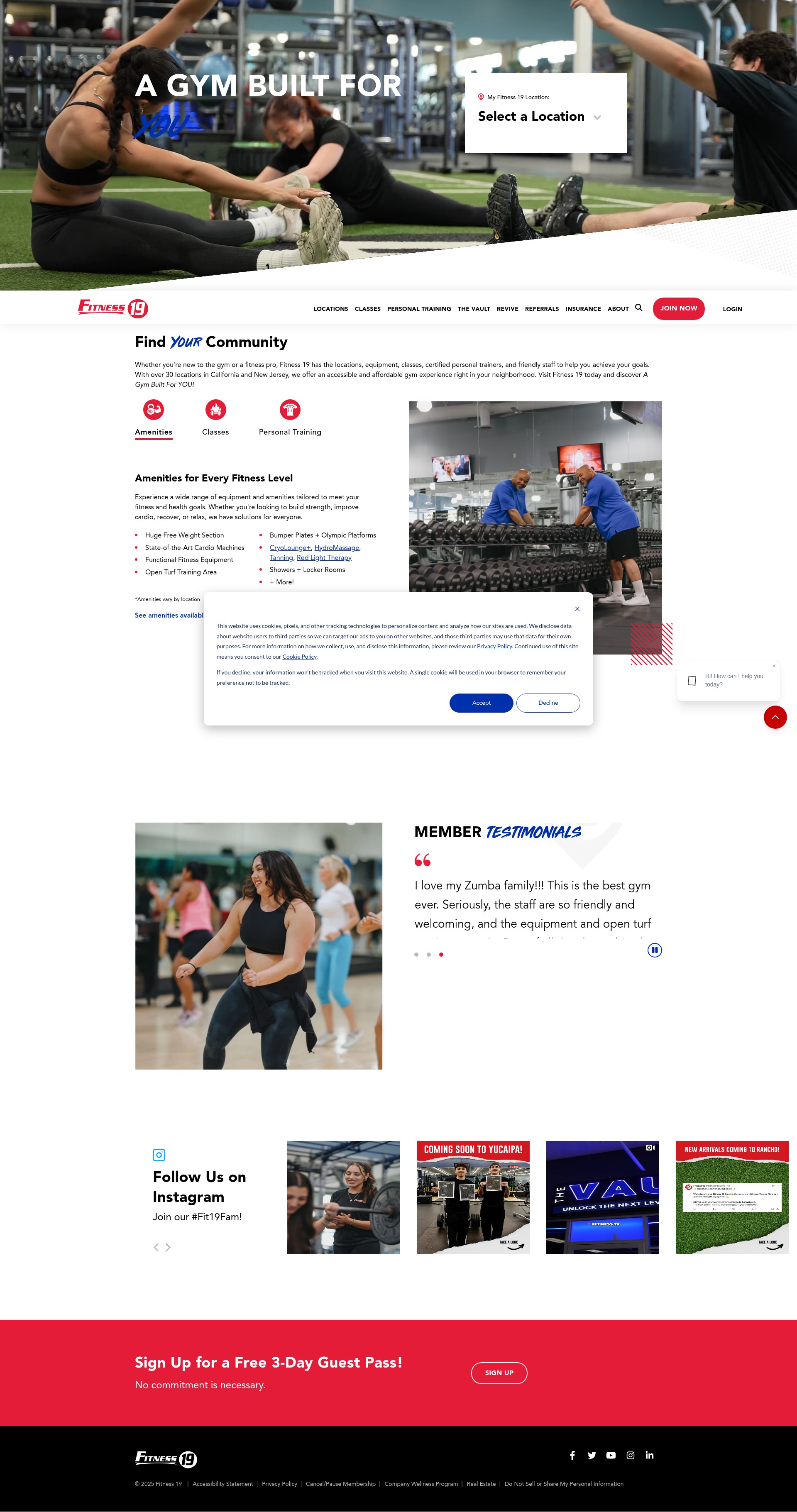 Screenshot of www.fit19.com