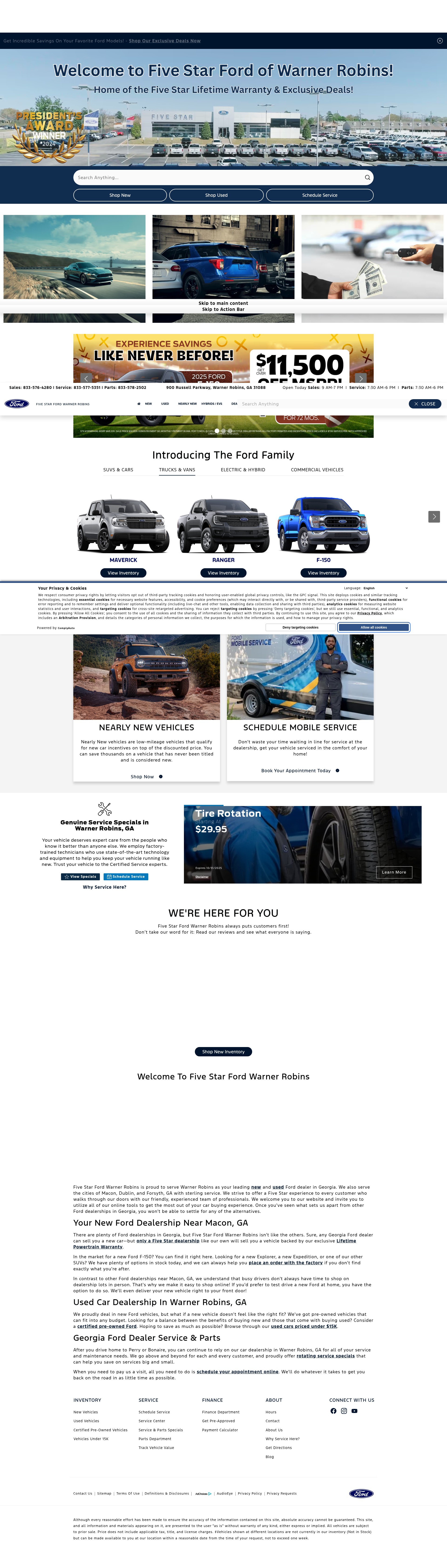 Screenshot of www.fivestarfordga.com