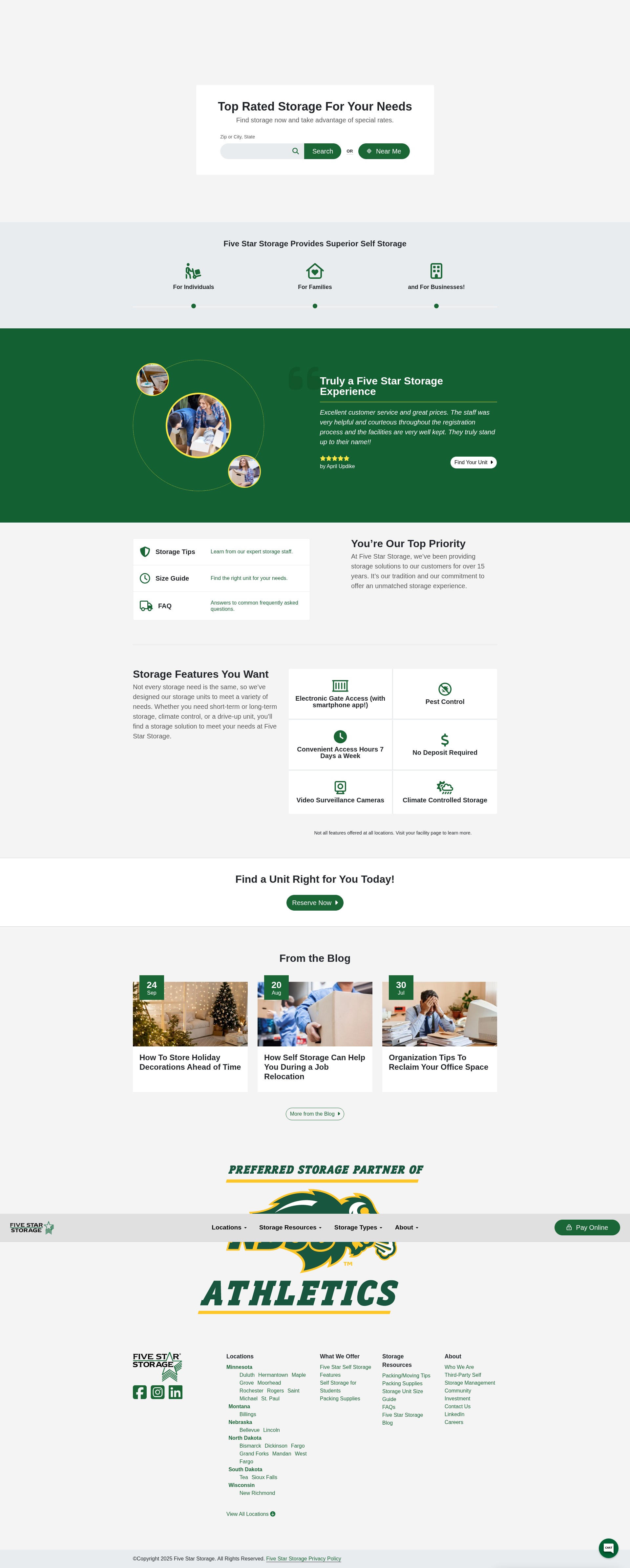Screenshot of www.fivestarstorage.biz