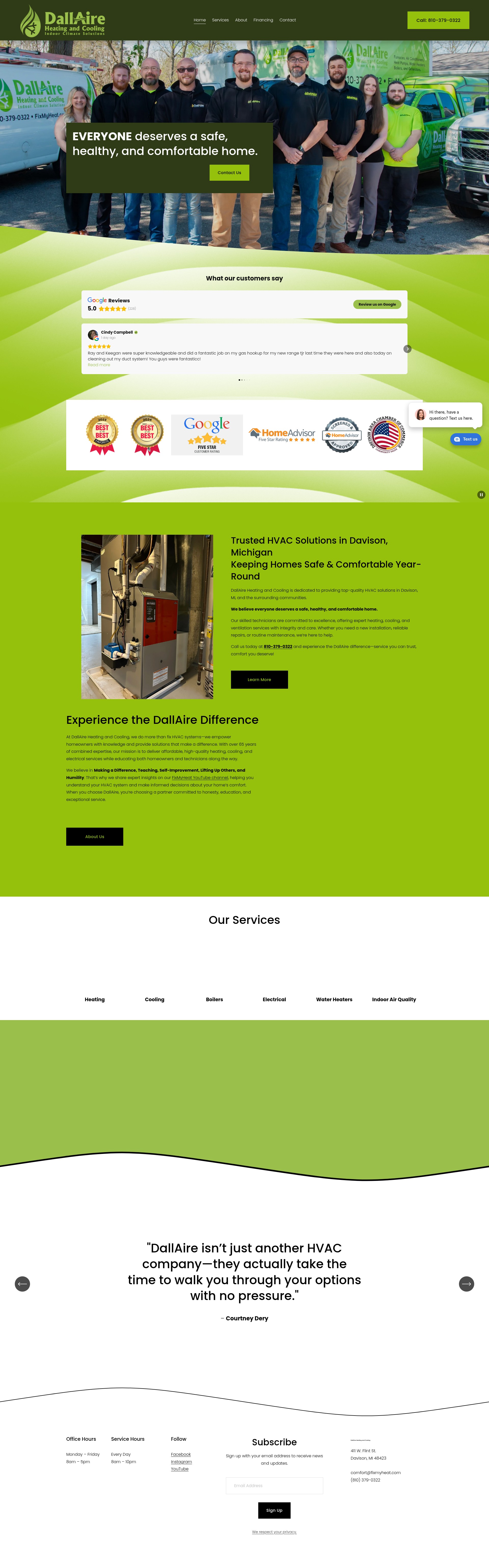 Screenshot of www.fixmyheat.com