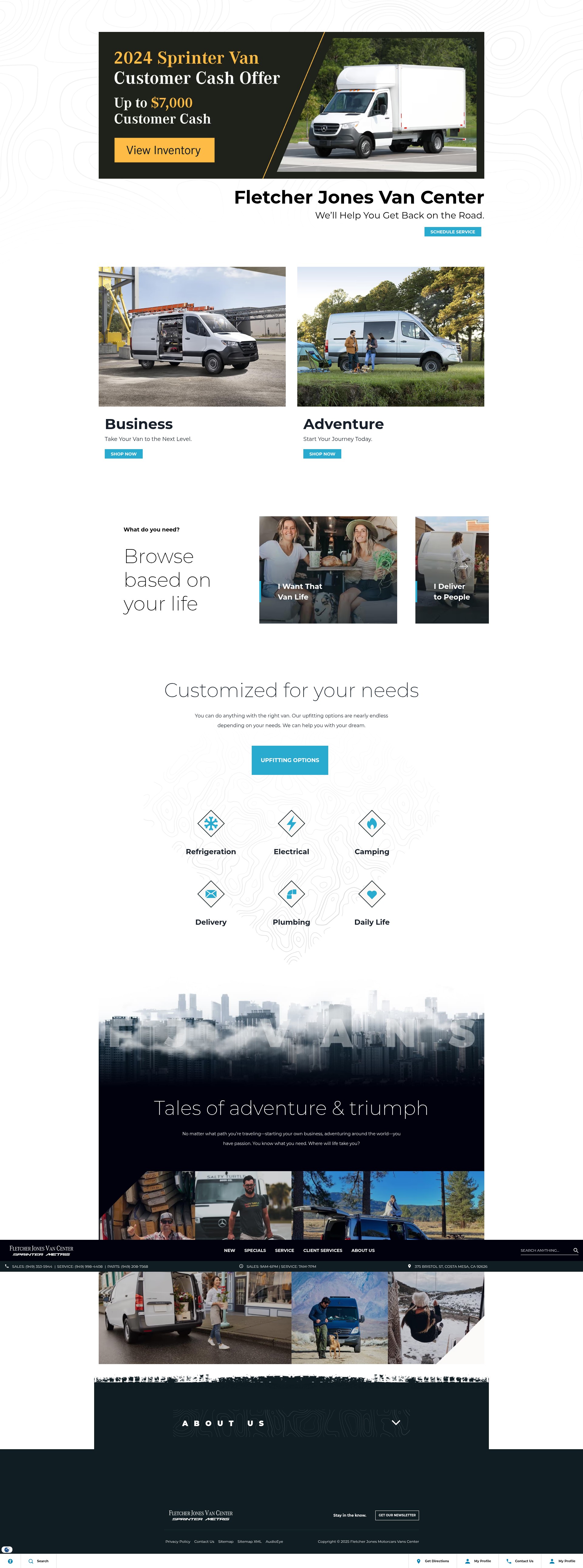 Screenshot of www.fjvans.com