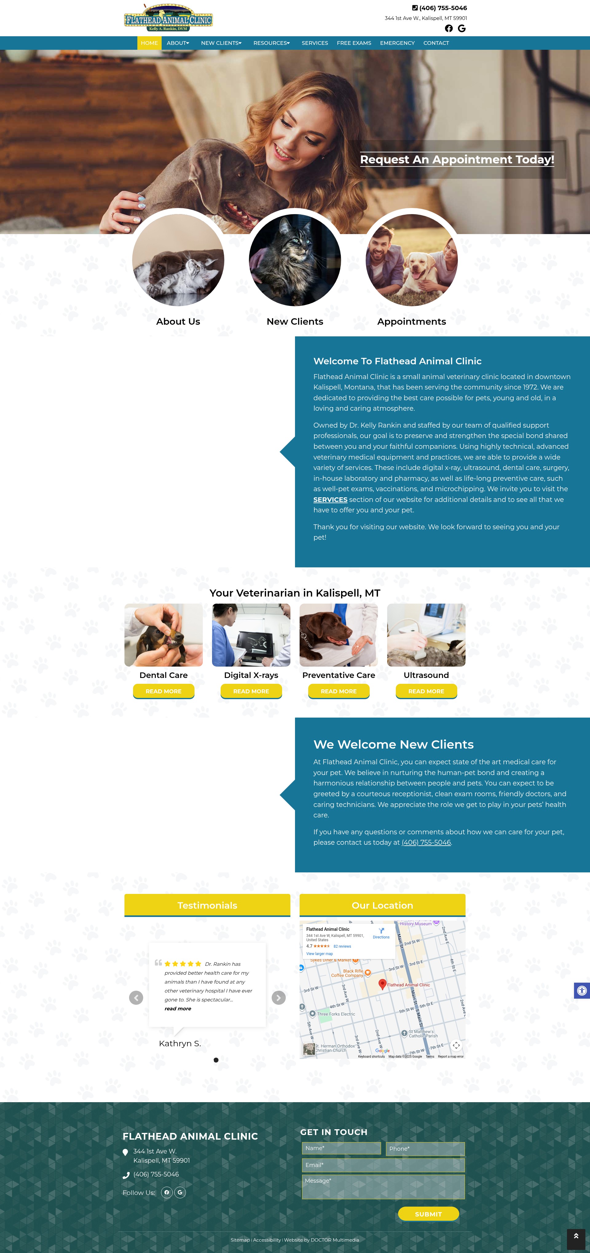 Screenshot of www.flatheadanimalclinic.com