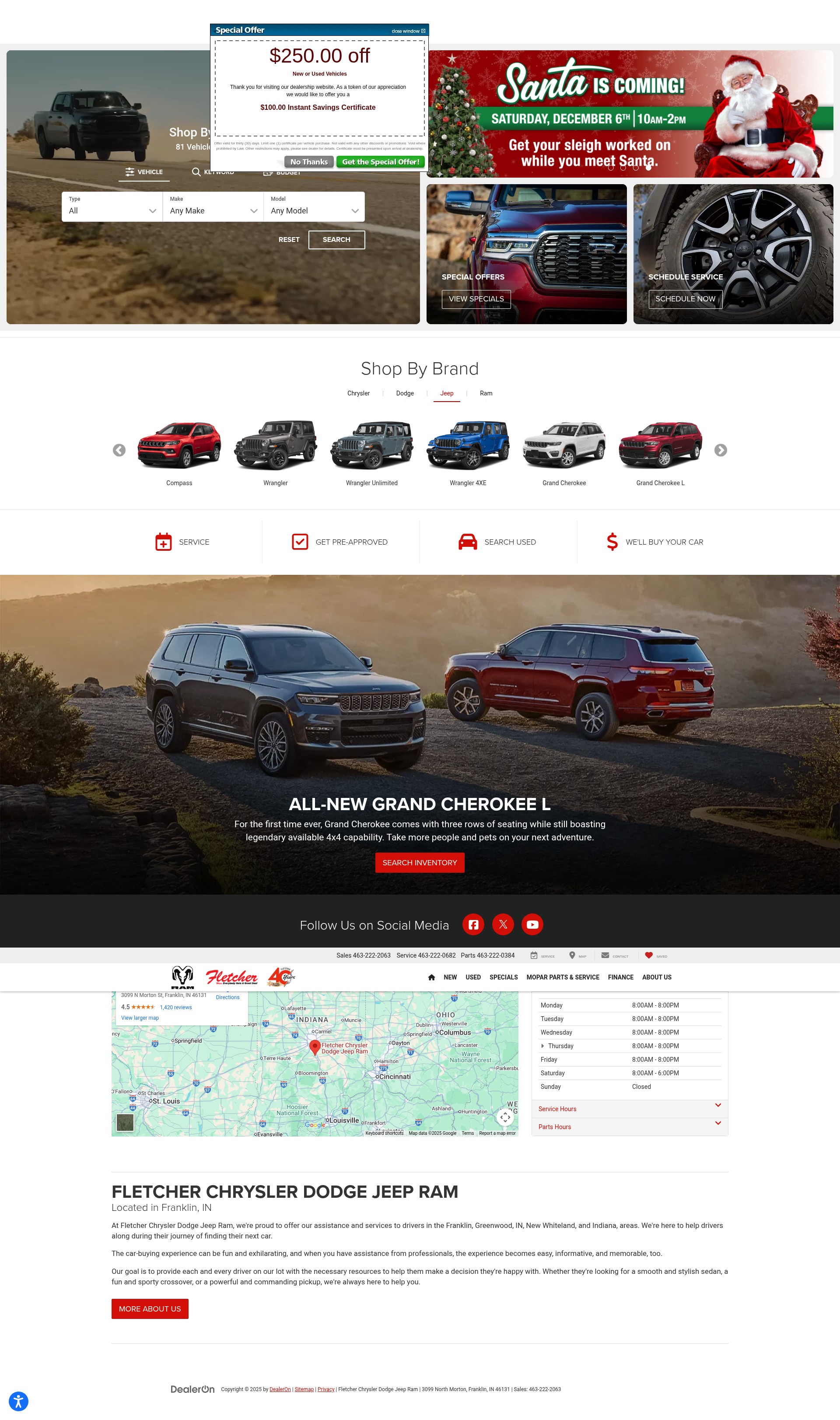 Screenshot of www.fletcherchrysler.com