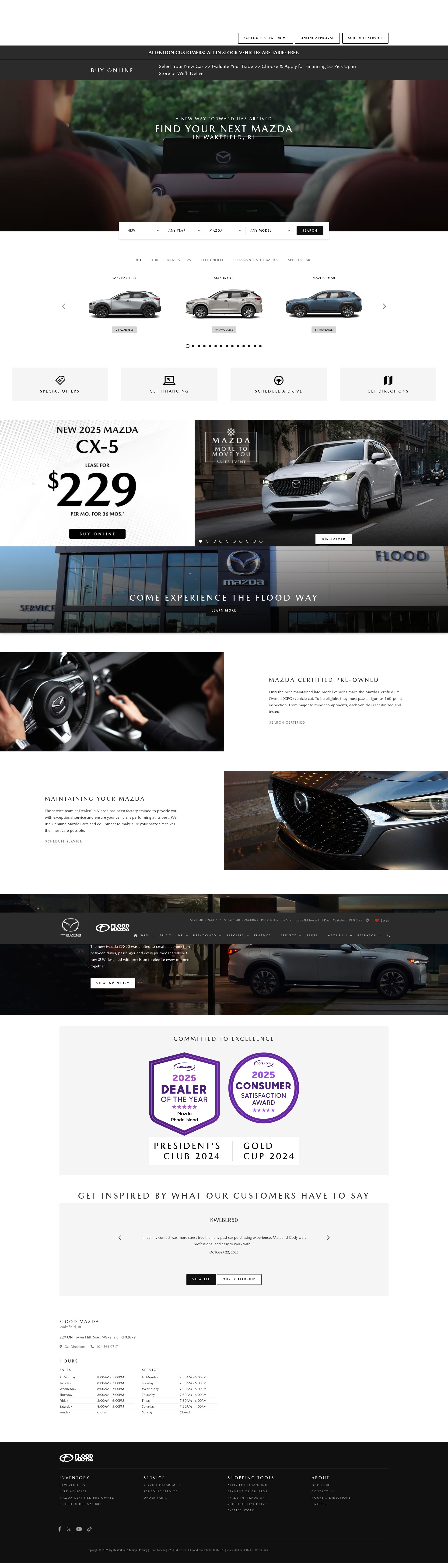 Screenshot of www.floodmazda.com