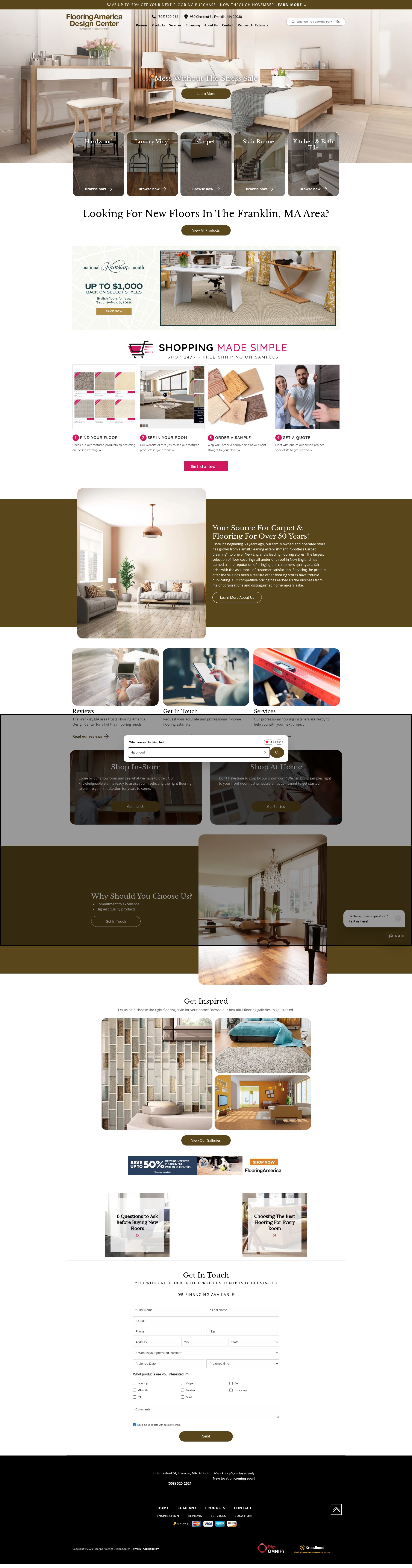 Screenshot of www.flooringamerica1.com