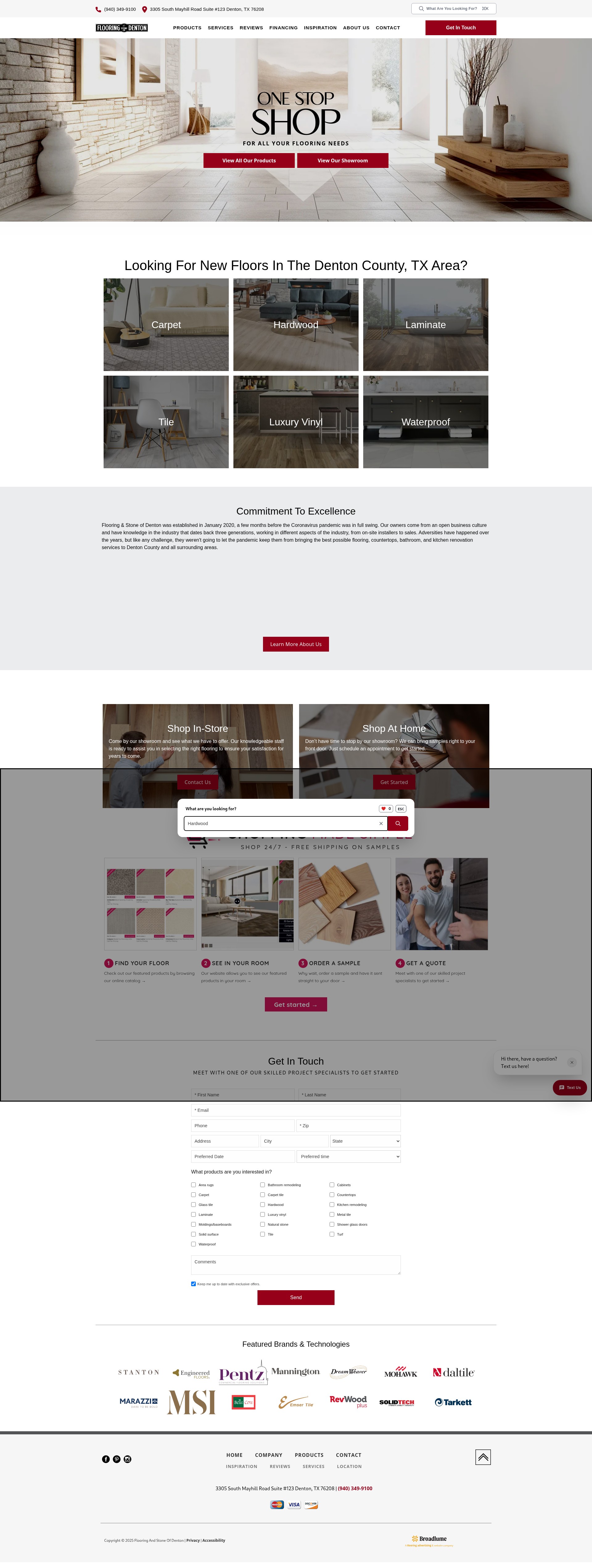 Screenshot of www.flooringdenton.com