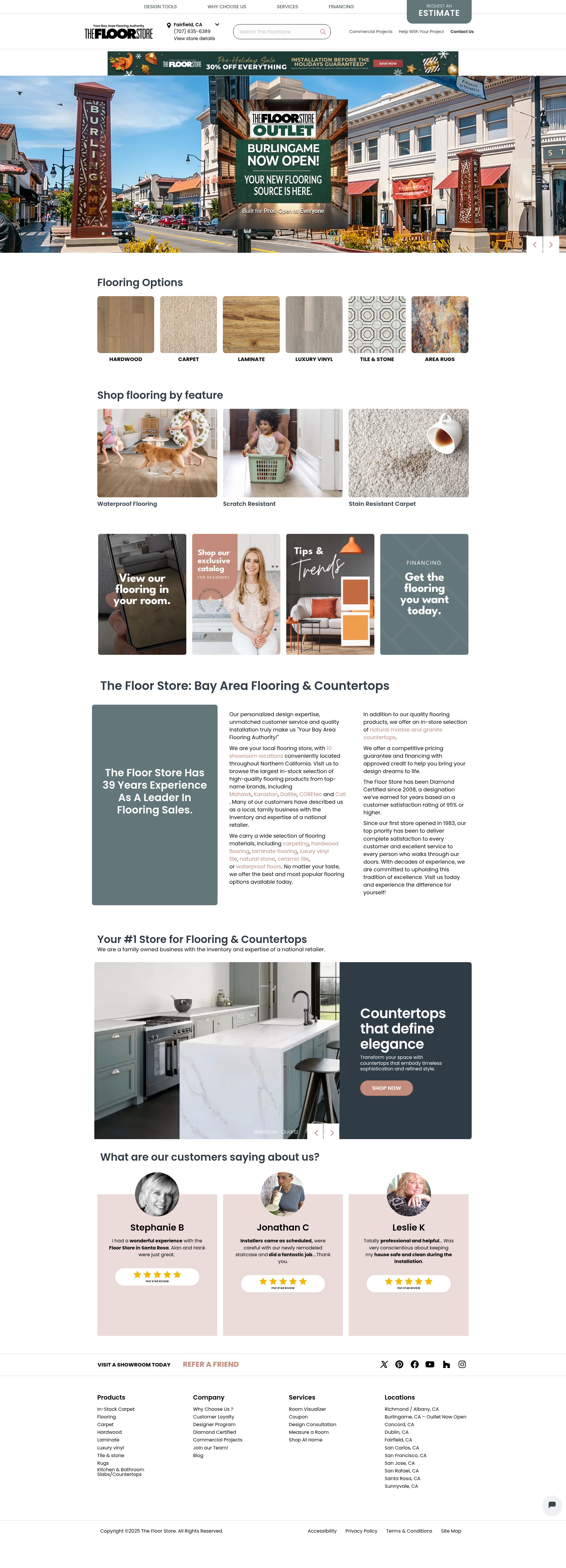 Screenshot of www.floorstores.com