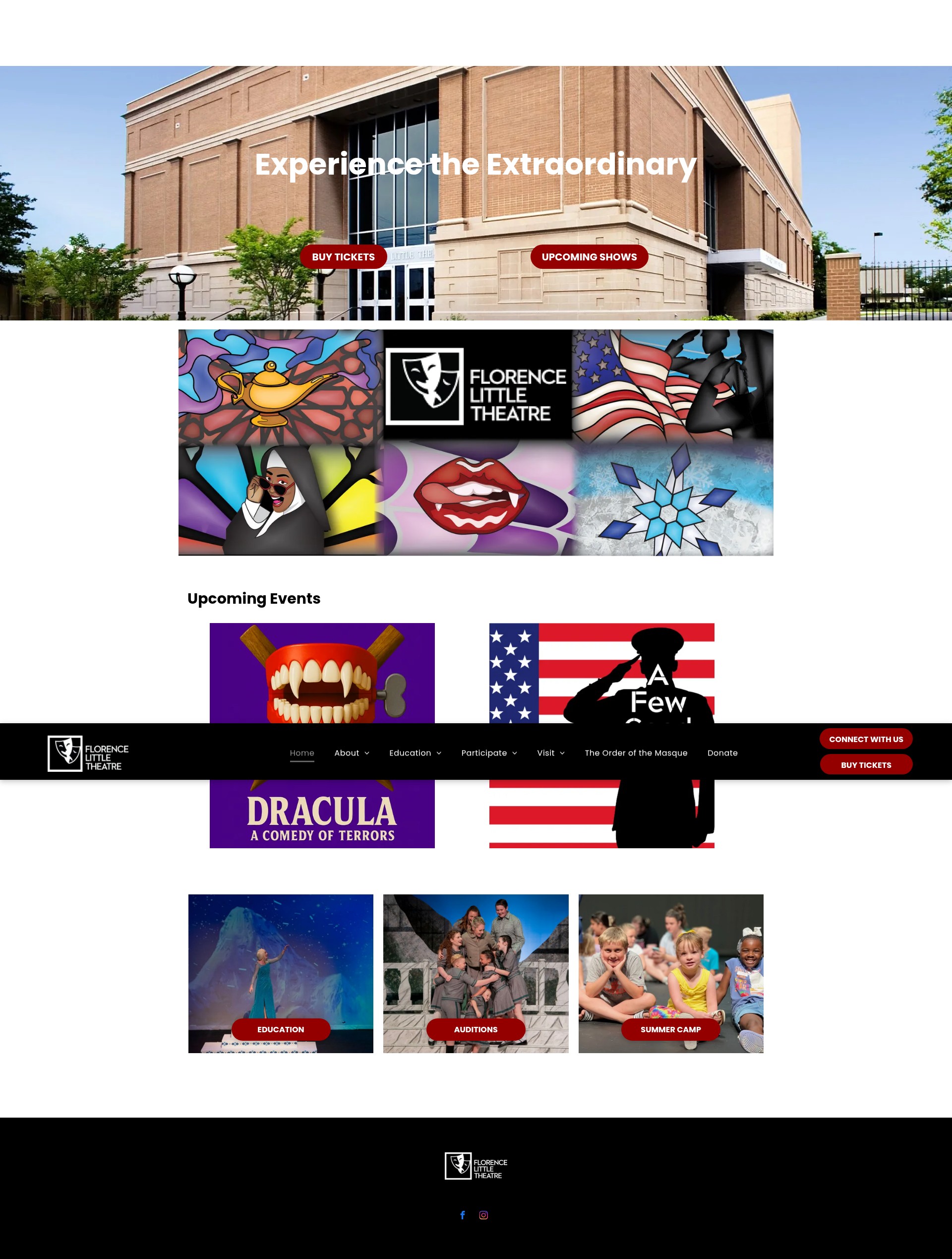 Screenshot of www.florencelittletheatre.org