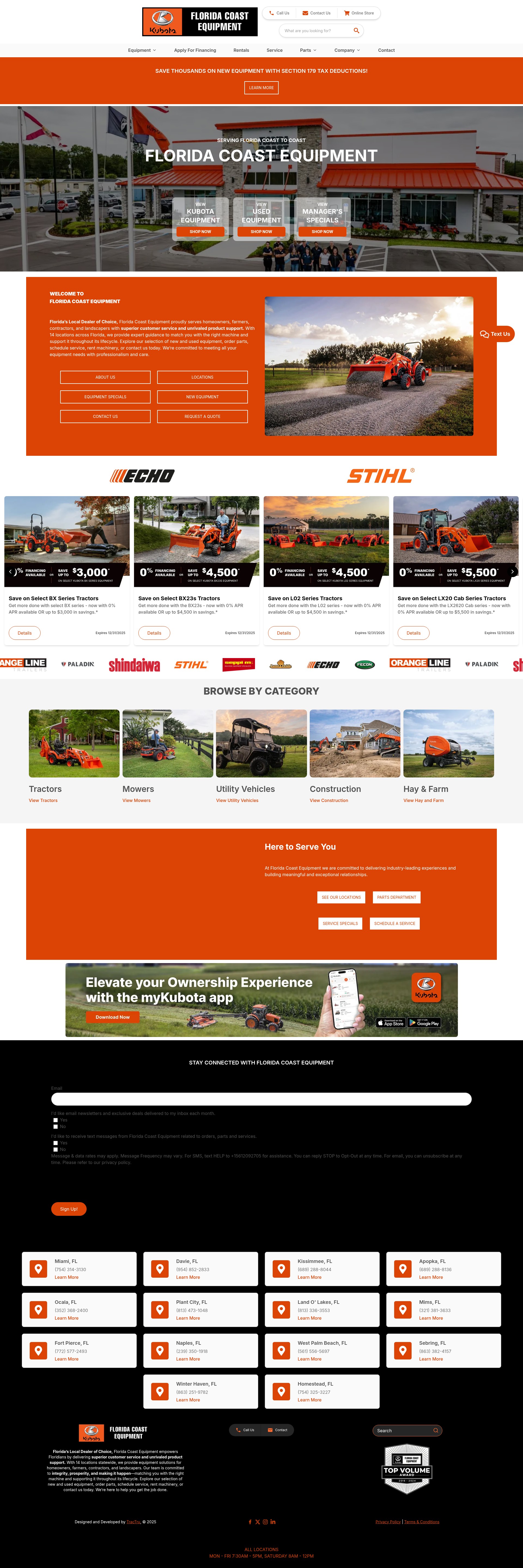 Screenshot of www.floridacoasteq.com