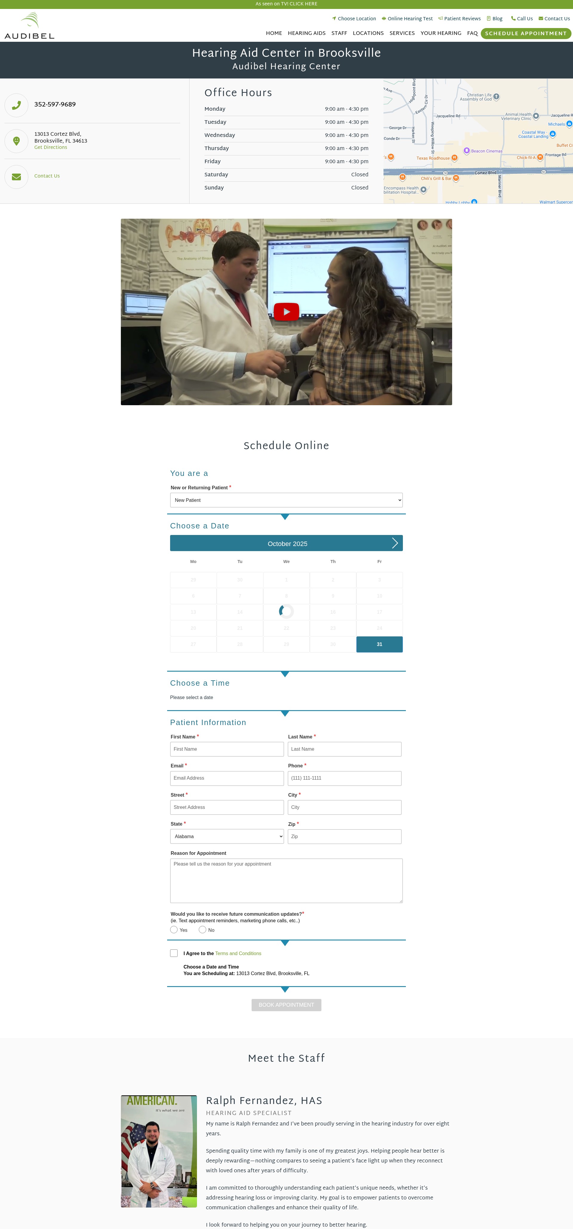 Screenshot of www.floridahearing.com