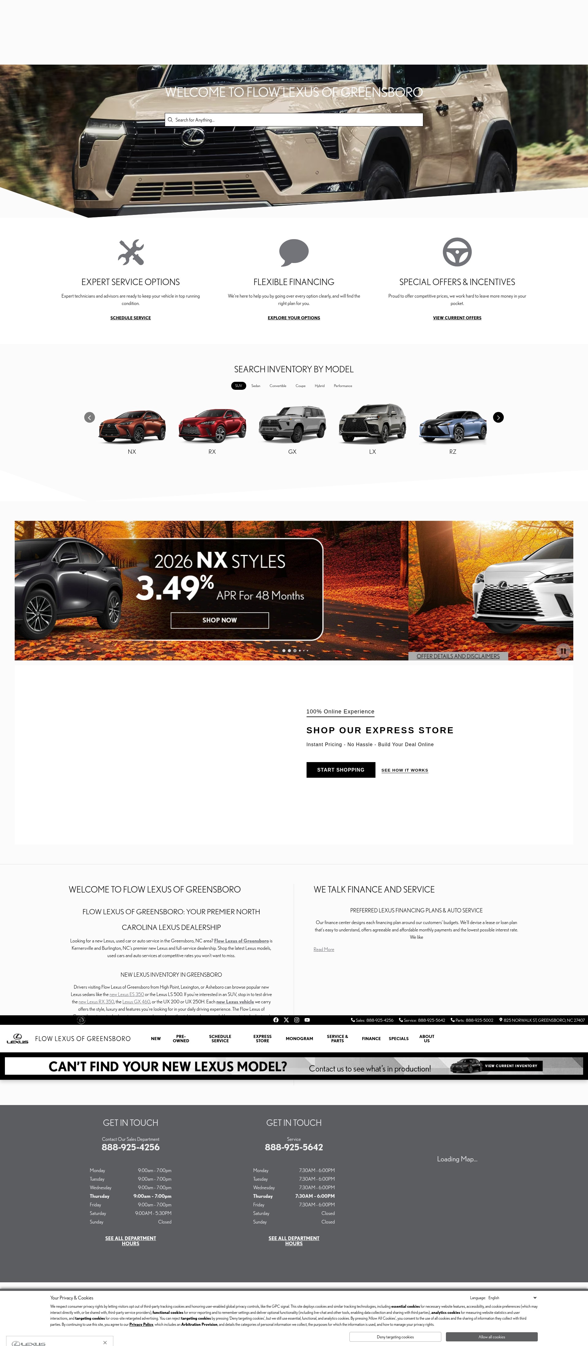 Screenshot of www.flowlexusofgreensboro.com