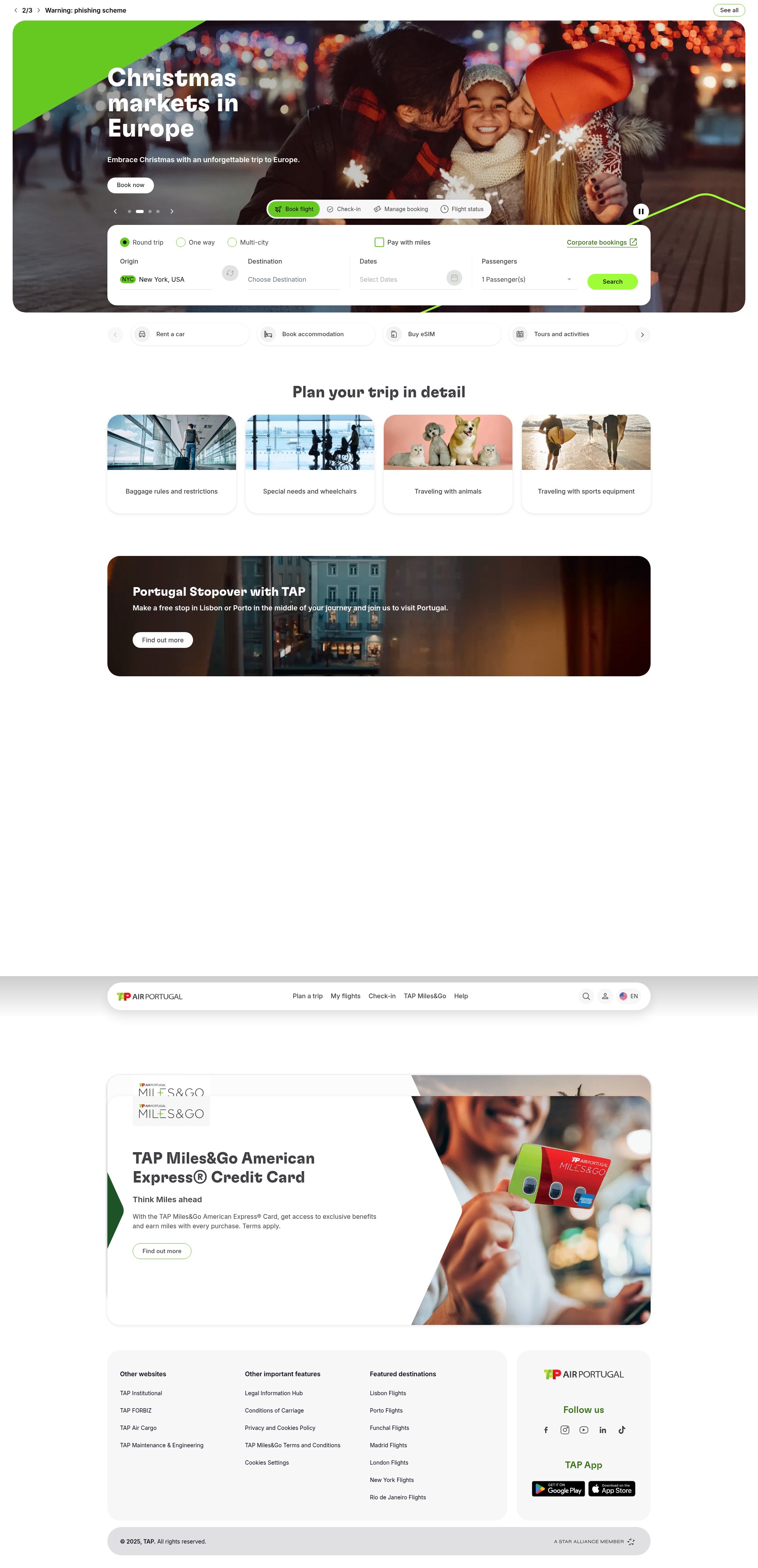 Screenshot of www.flytap.com