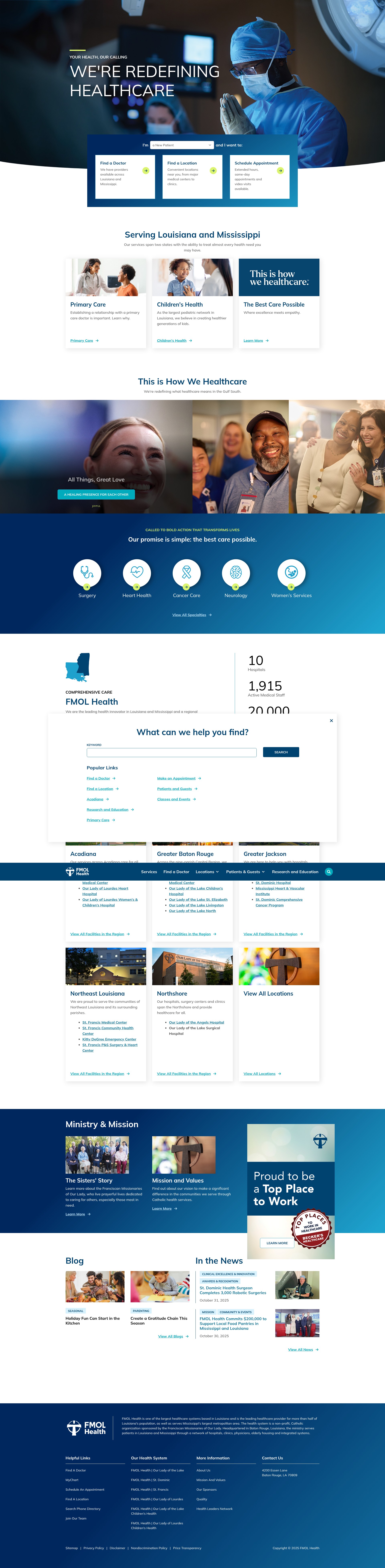Screenshot of www.fmolhs.org