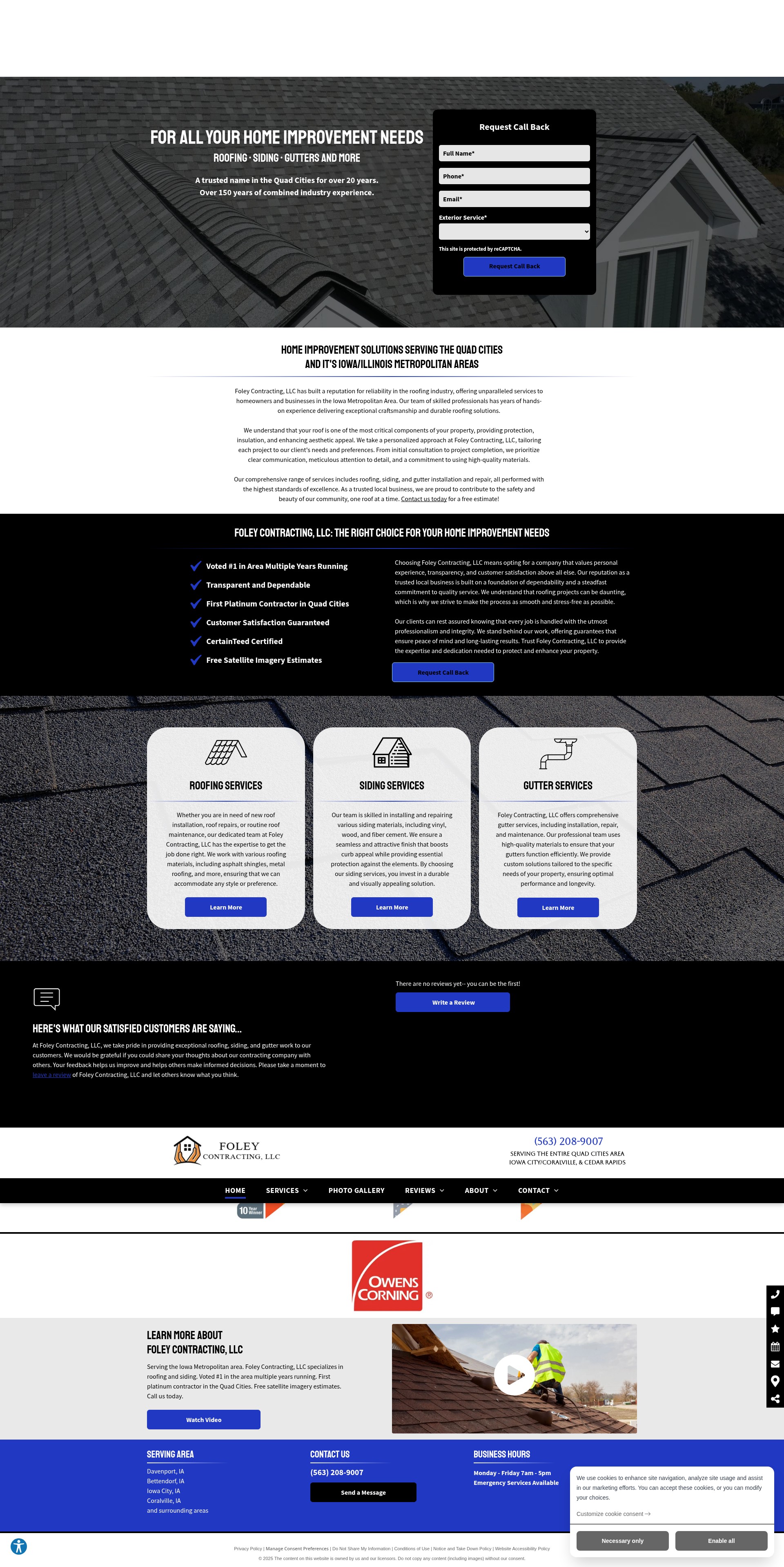 Screenshot of www.foleycontracting.com
