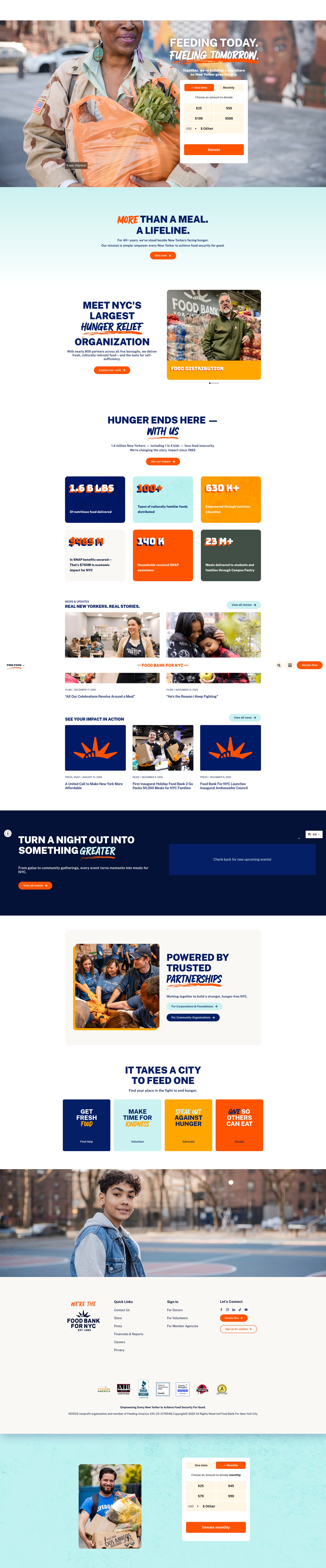 Screenshot of www.foodbanknyc.org