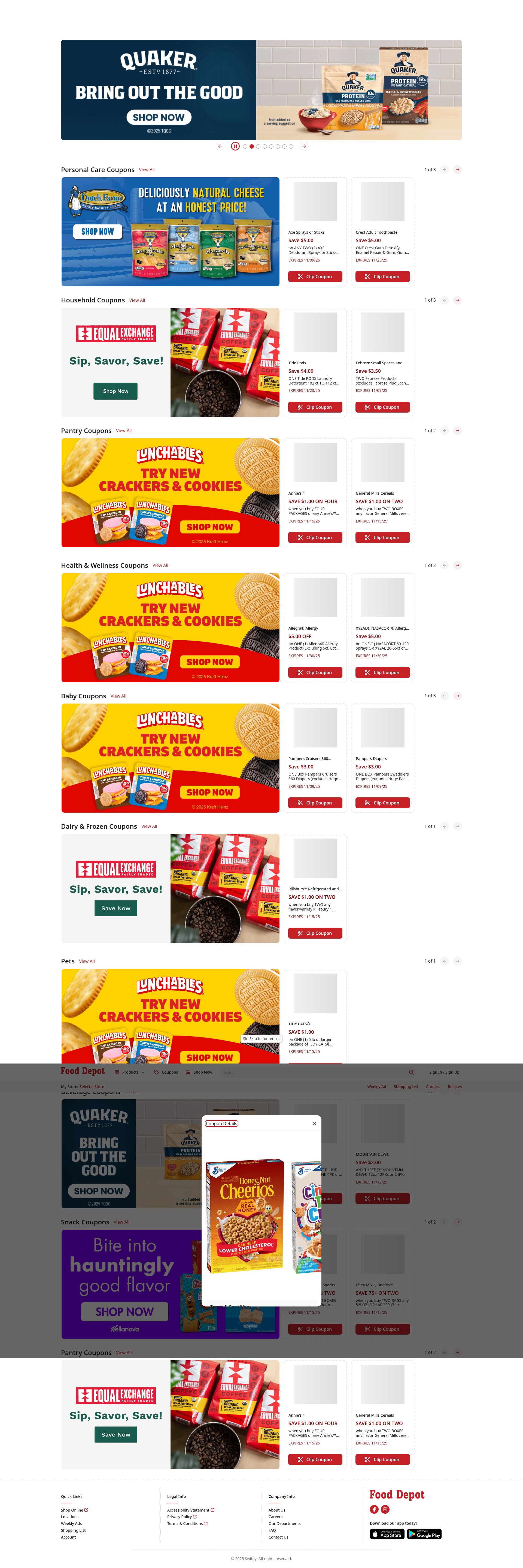 Screenshot of www.fooddepot.com
