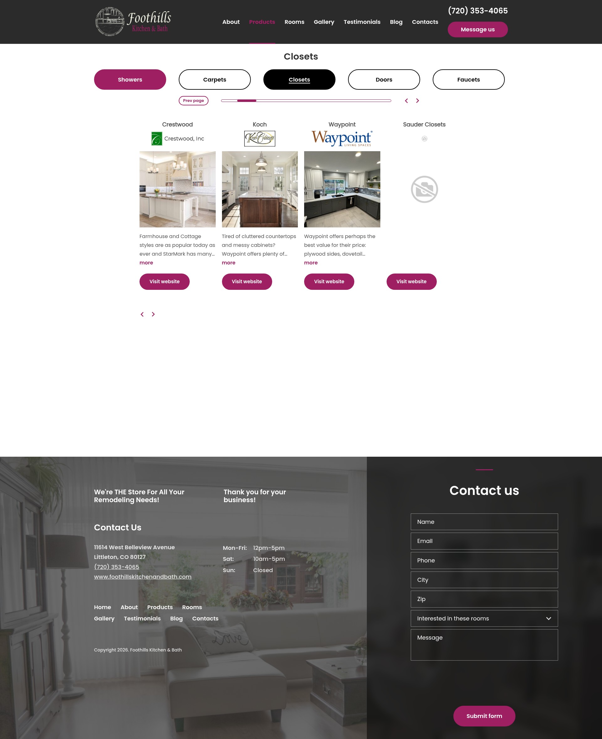 Screenshot of www.foothillskitchenandbath.com
