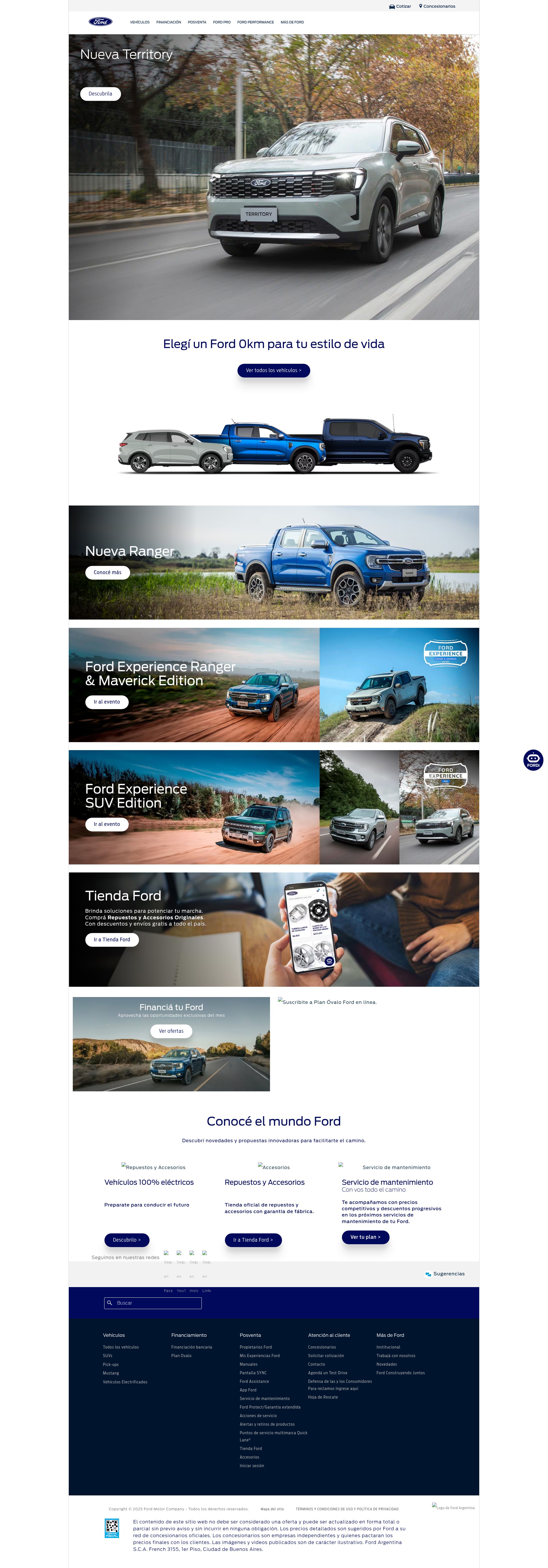 Screenshot of www.ford.com.ar