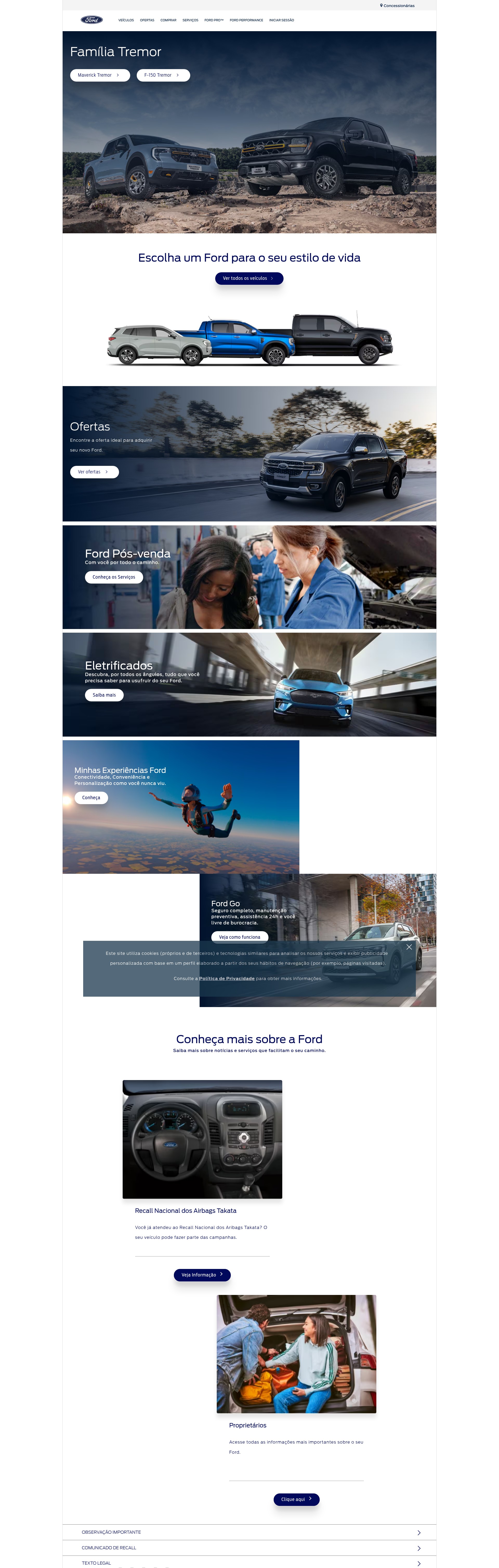 Screenshot of www.ford.com.br
