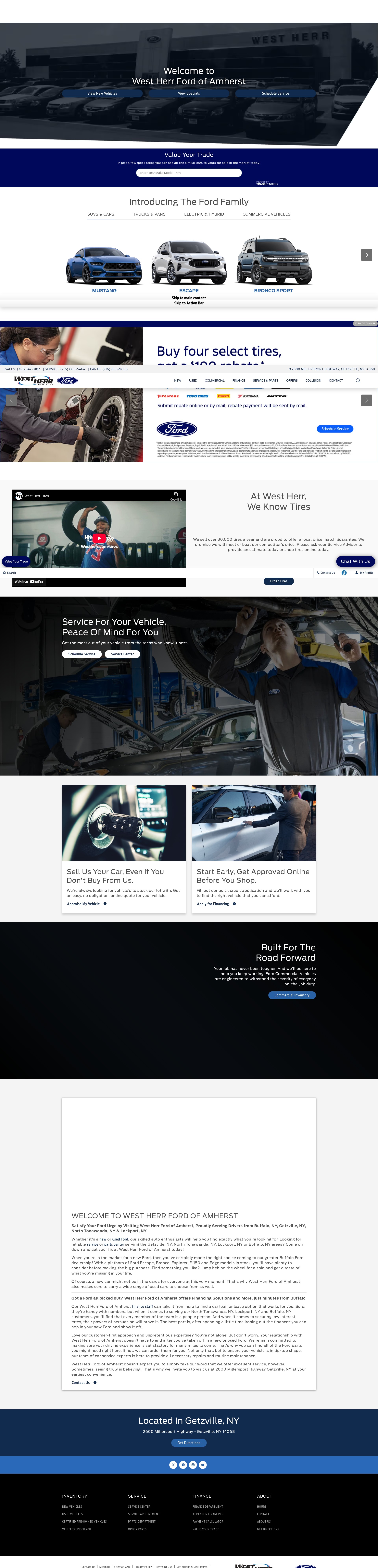 Screenshot of www.fordamherst.com