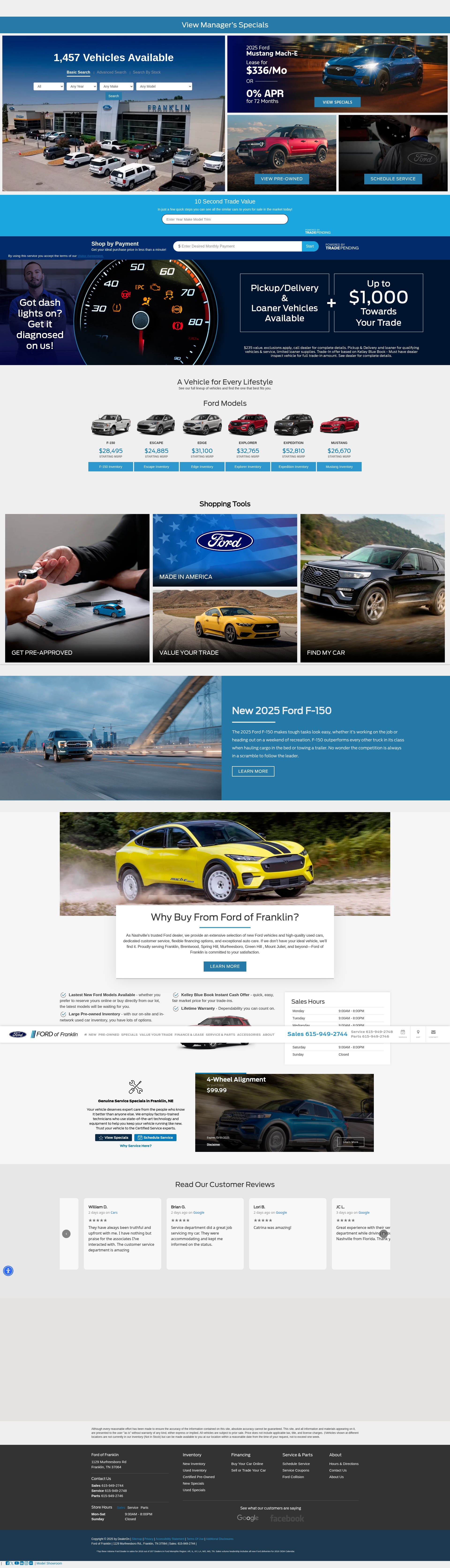 Screenshot of www.fordfranklin.com