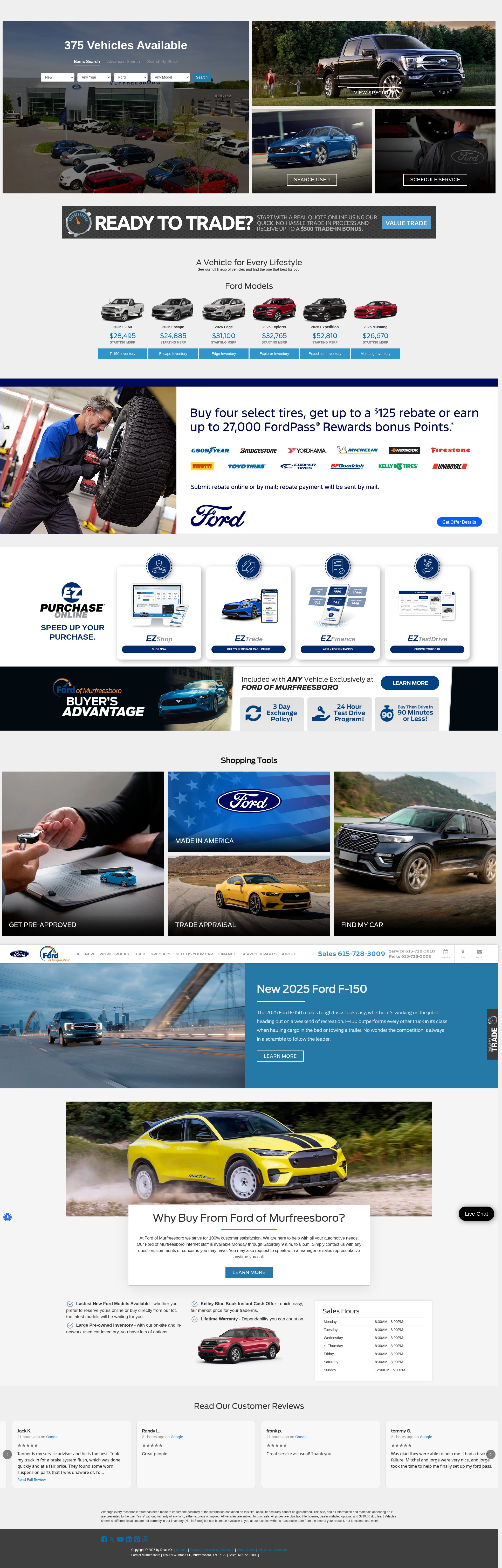 Screenshot of www.fordofmurfreesboro.com