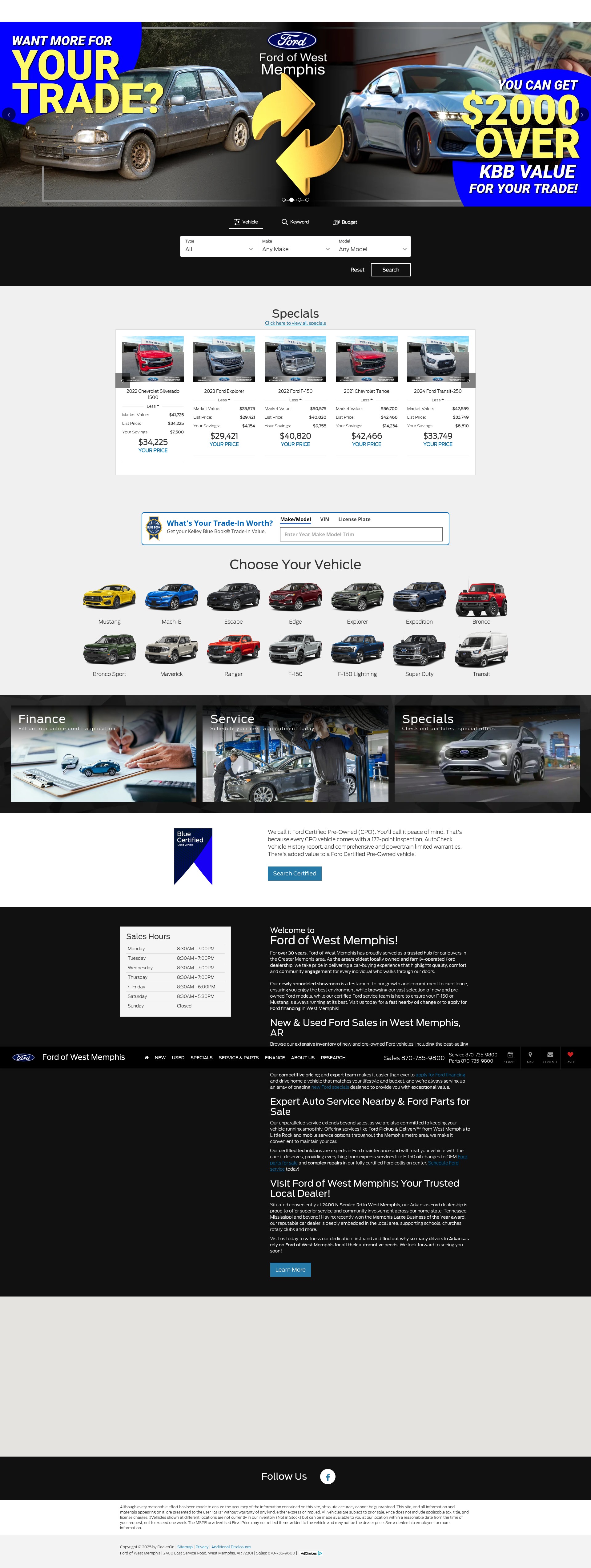 Screenshot of www.fordofwestmemphis.com