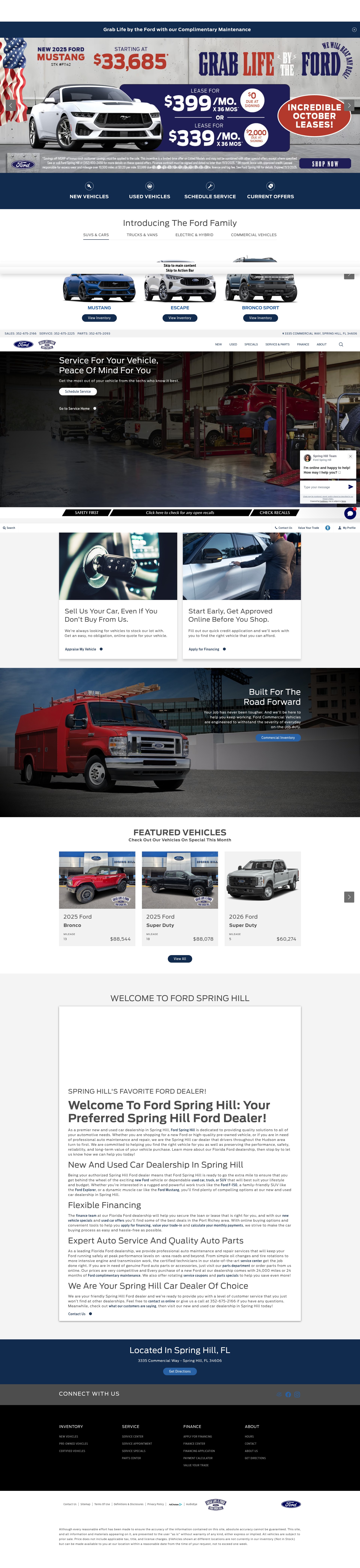 Screenshot of www.fordspringhill.com