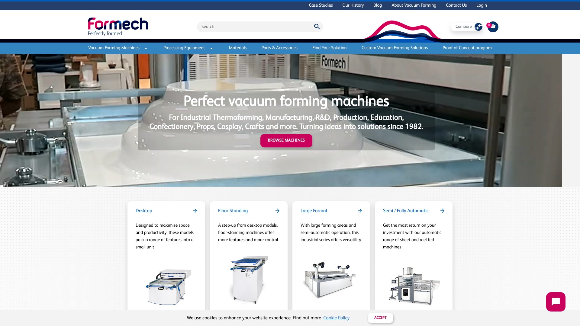 Screenshot of www.formech.com