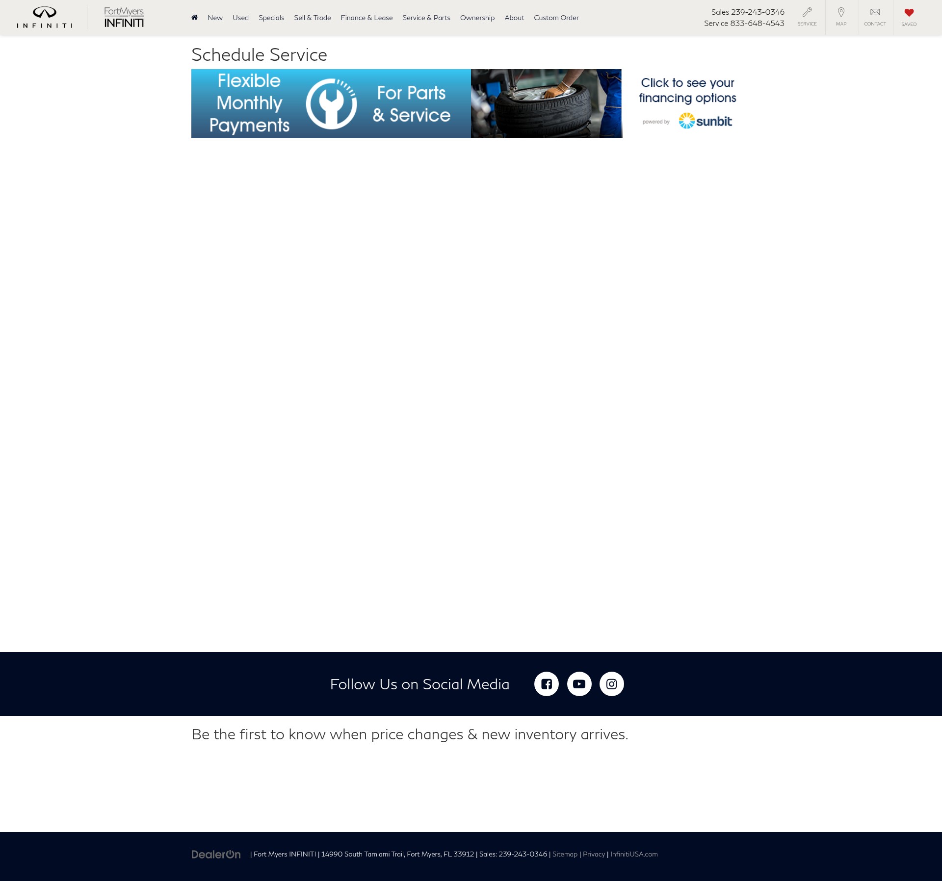 Screenshot of www.fortmyersinfiniti.com