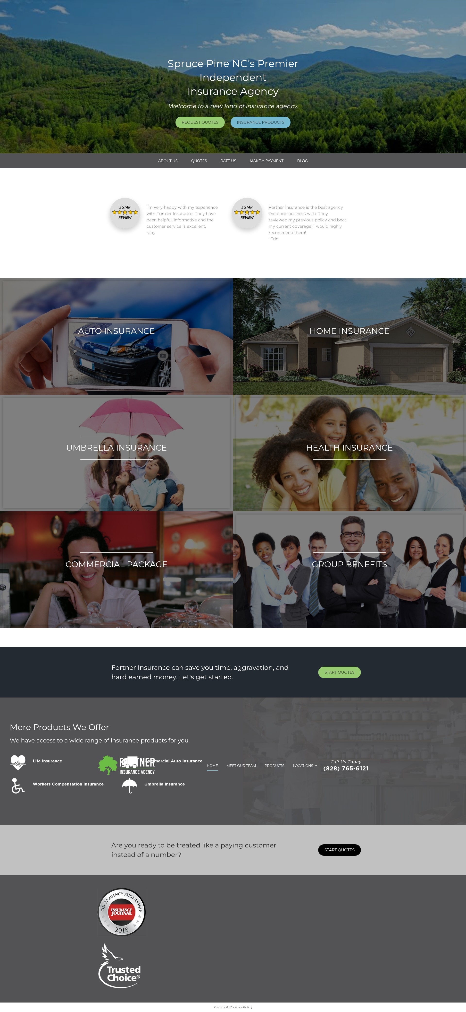 Screenshot of www.fortnerinsurance.com