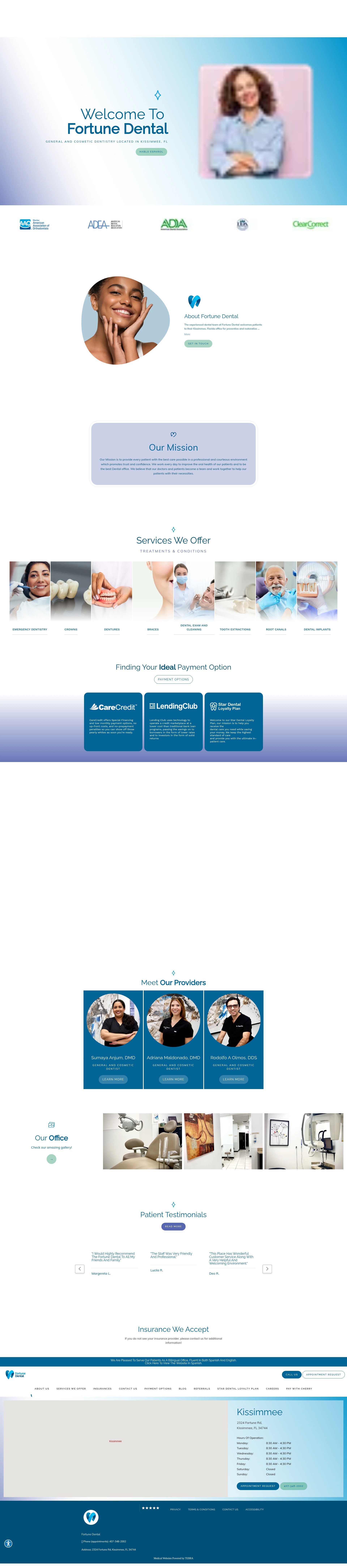 Screenshot of www.fortunedentalcare.com