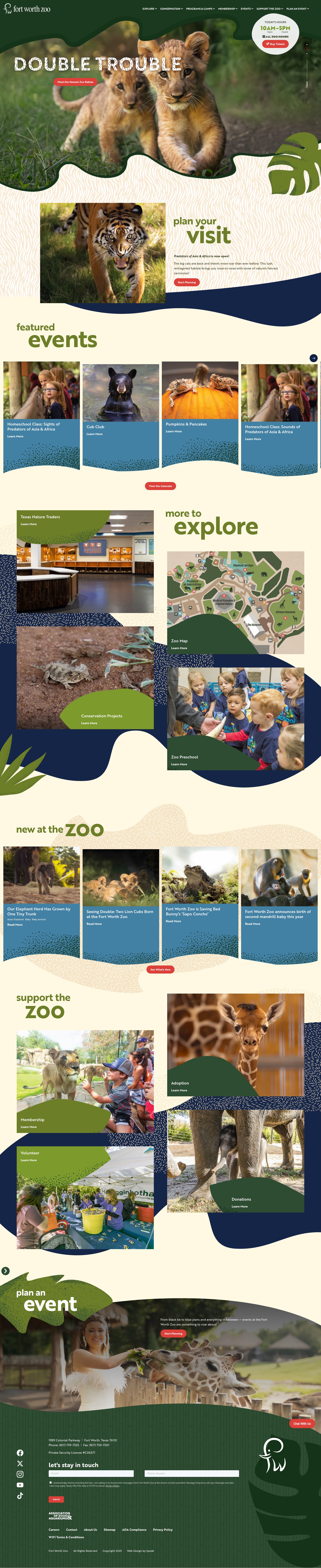 Screenshot of www.fortworthzoo.org